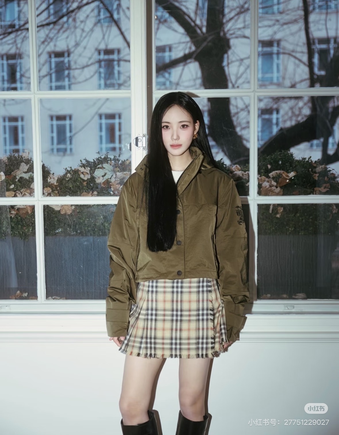 Bur 26fw plaid skirt