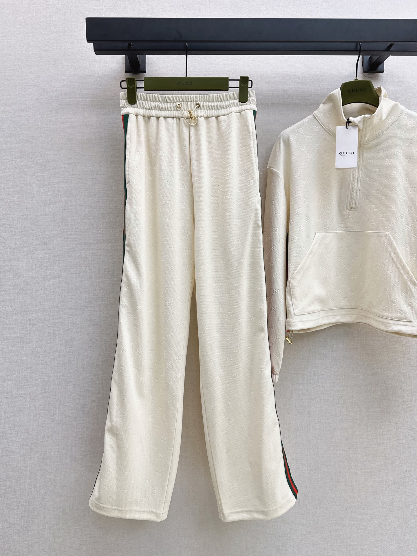 Guc 26fw jacquard top wide-leg pants