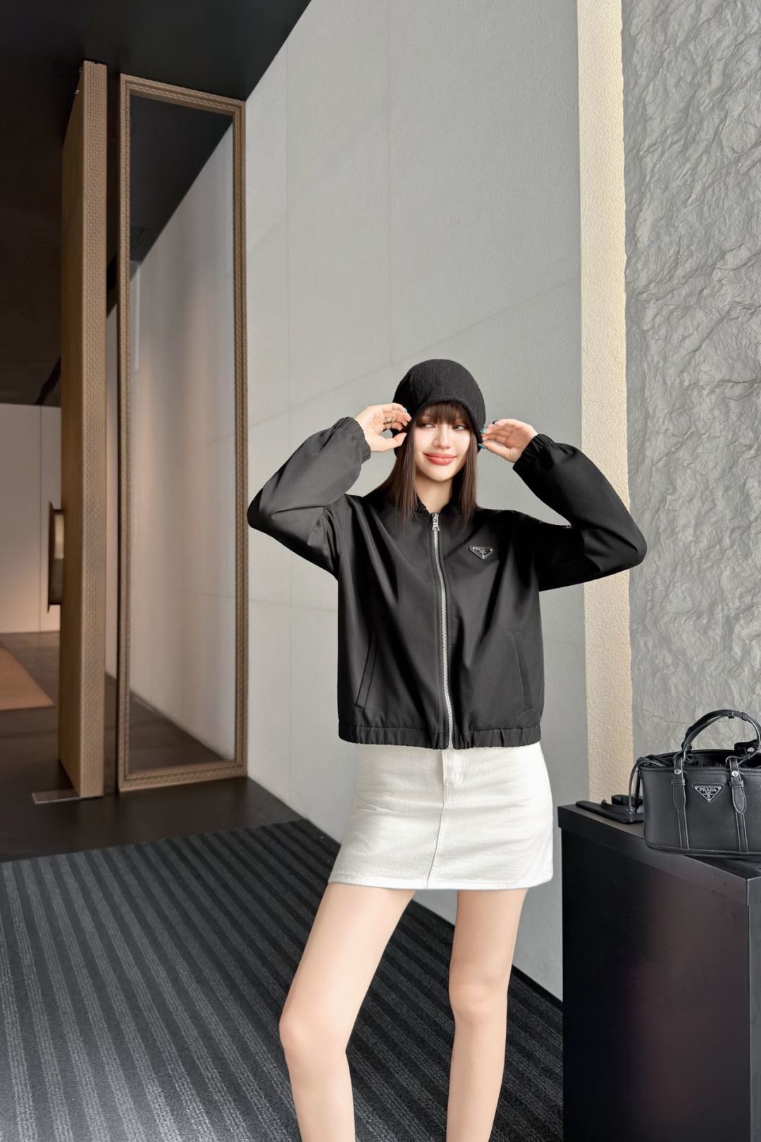 Pra 26fw zip-up jacket
