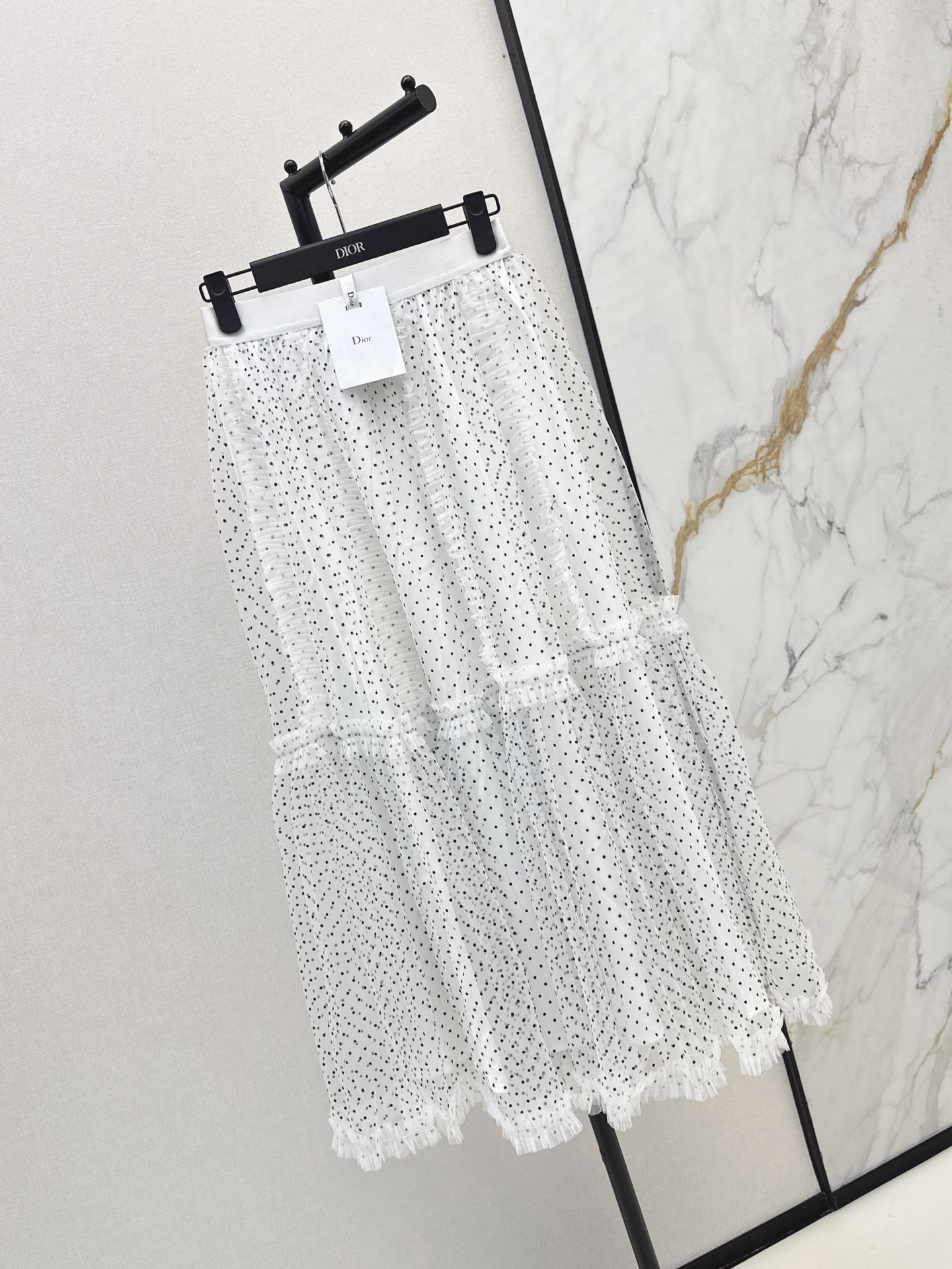 CD 26fw pokla dots mesh skirt