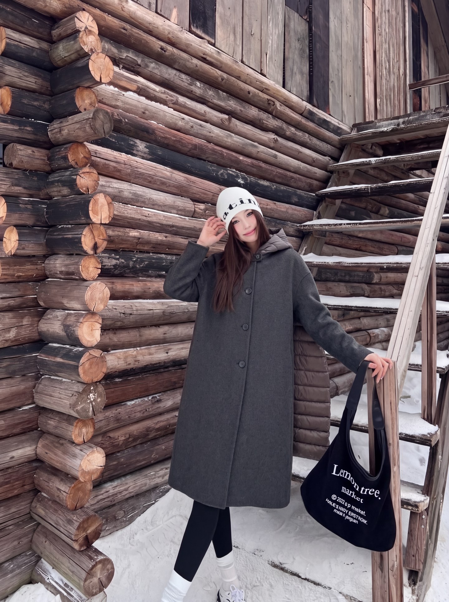 Max 26fw hooded down vest woolen overcoats sets