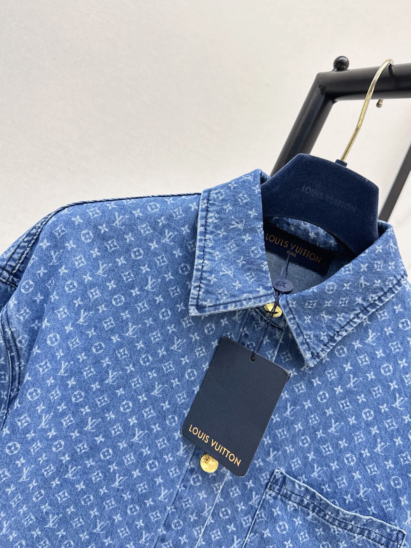 Loui 26ss cropped denim shirt