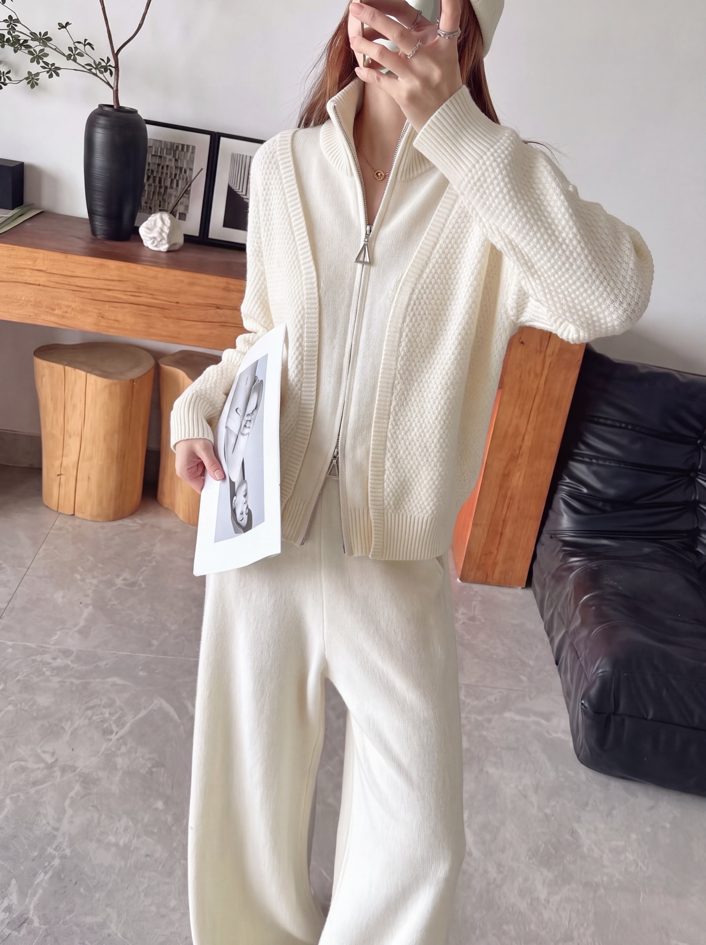 Max 26fw wool cardigan pants sets