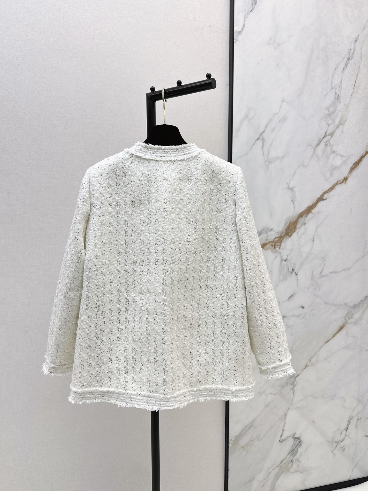 Chan 26fw tweed goose down filled woven jacket
