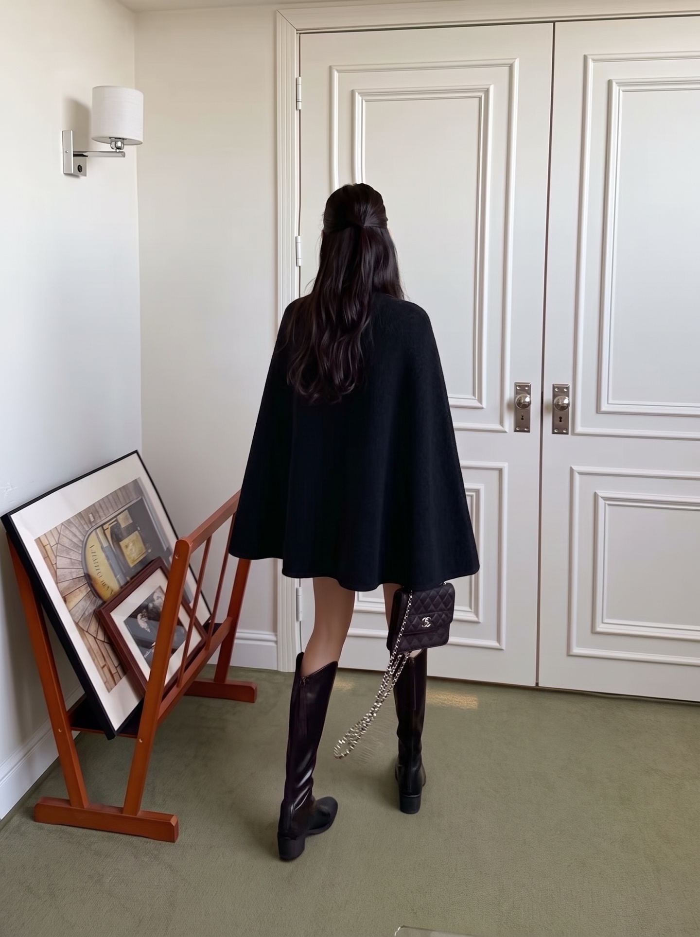 Fen 26fw woolen cape jacket