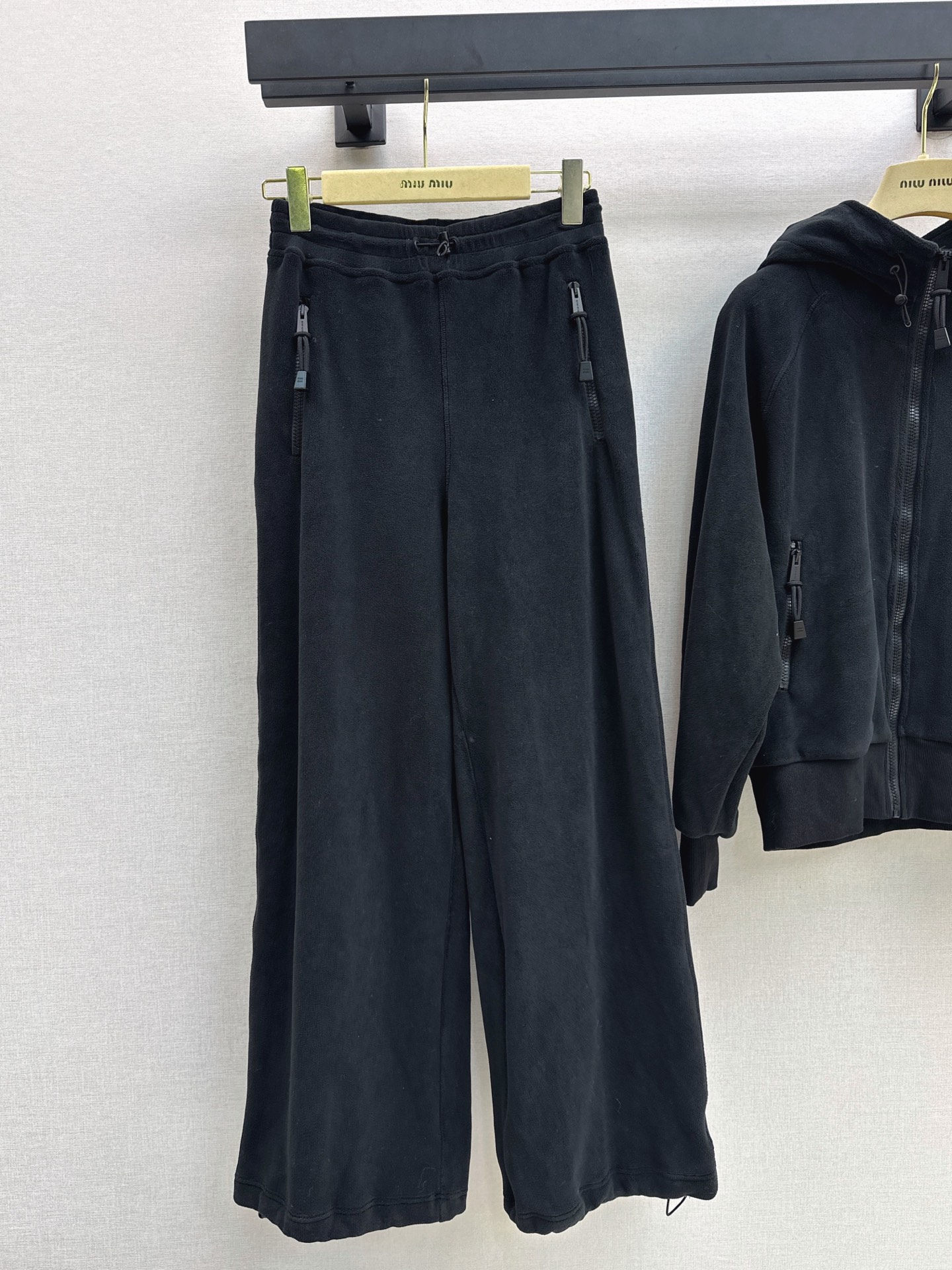 Miu 26fw casual hooded jacket pants sets