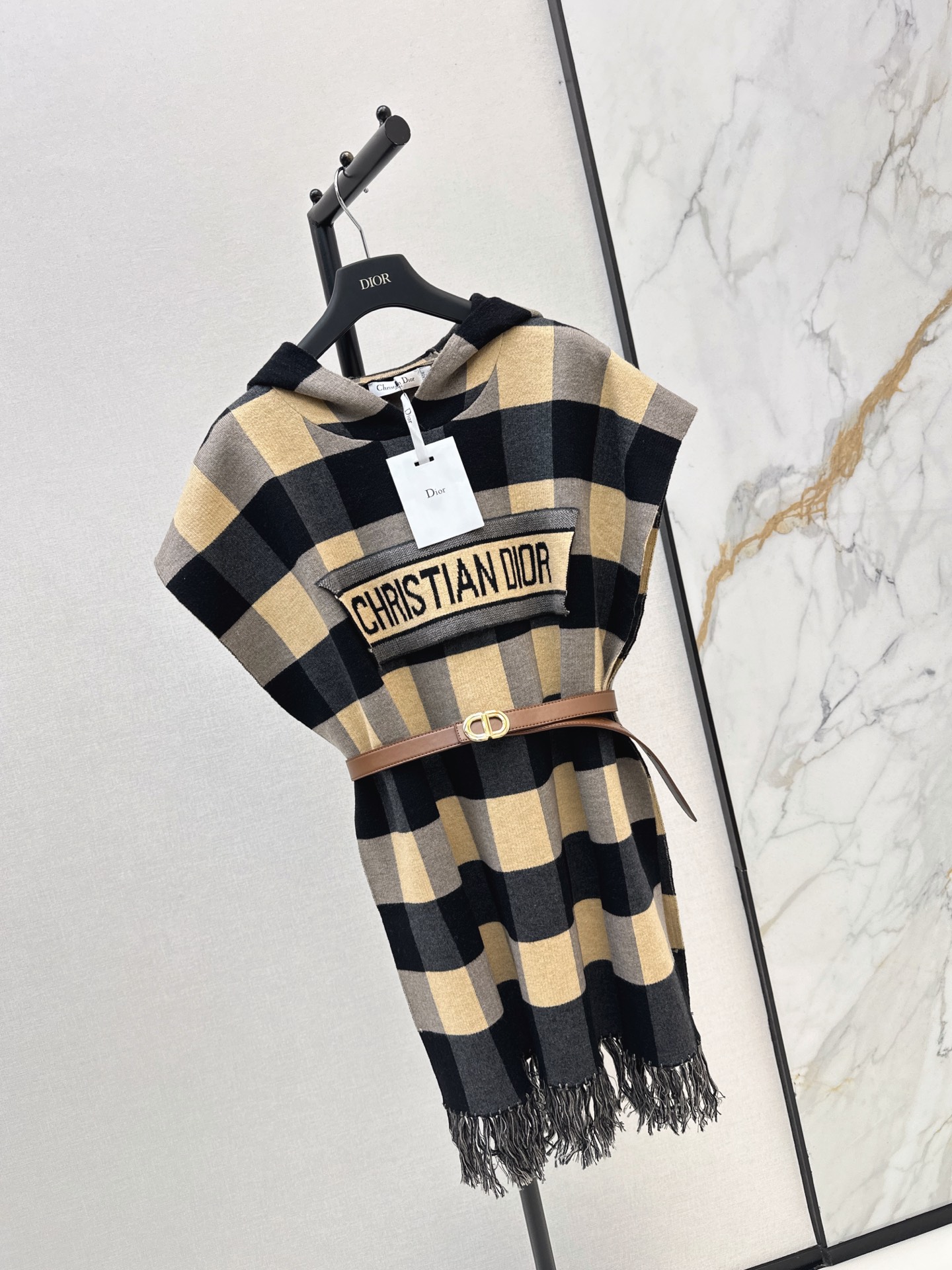 CD 26fw hooded belted cape