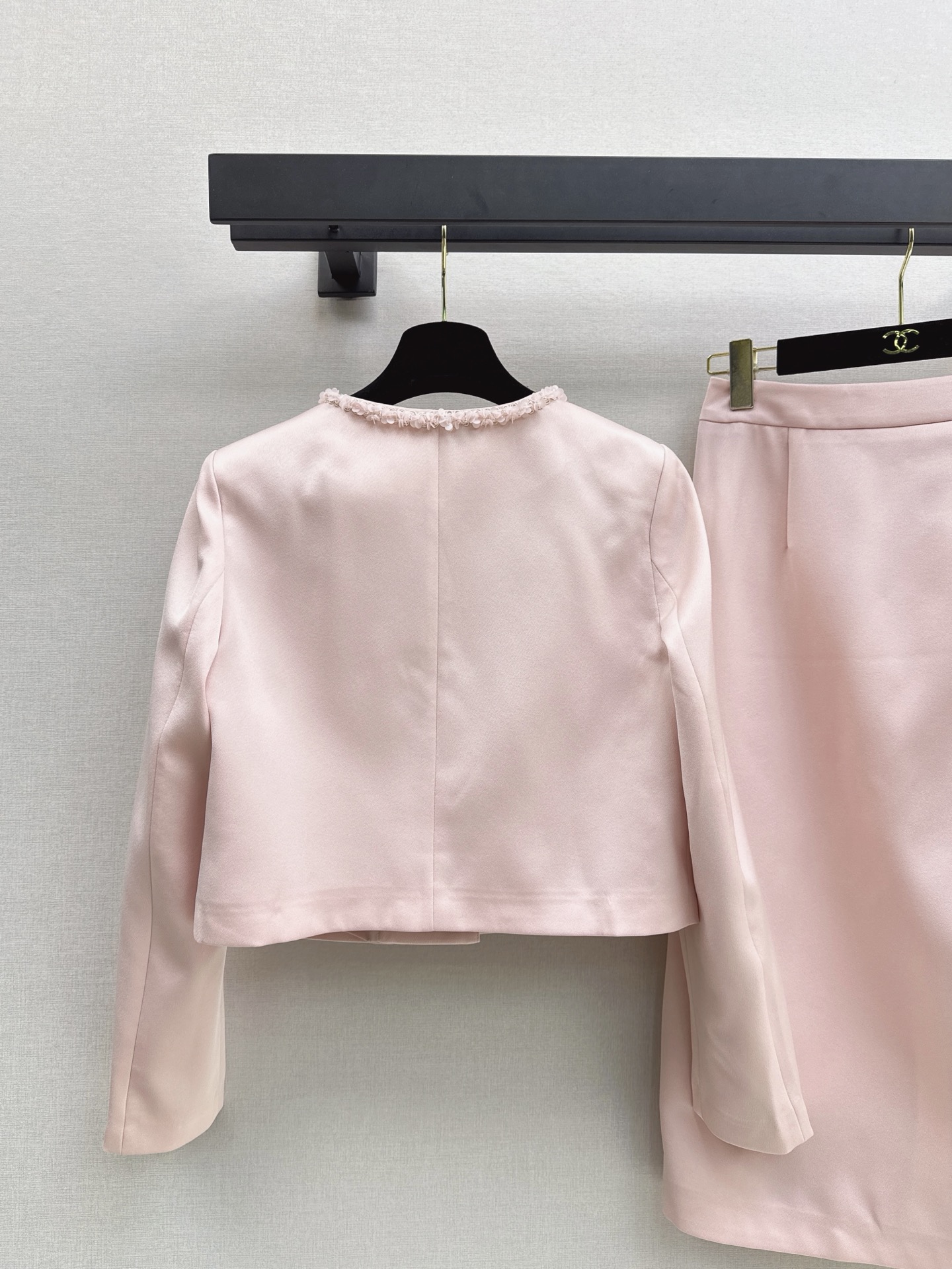 Chan 26fw cropped jacket slirt sets