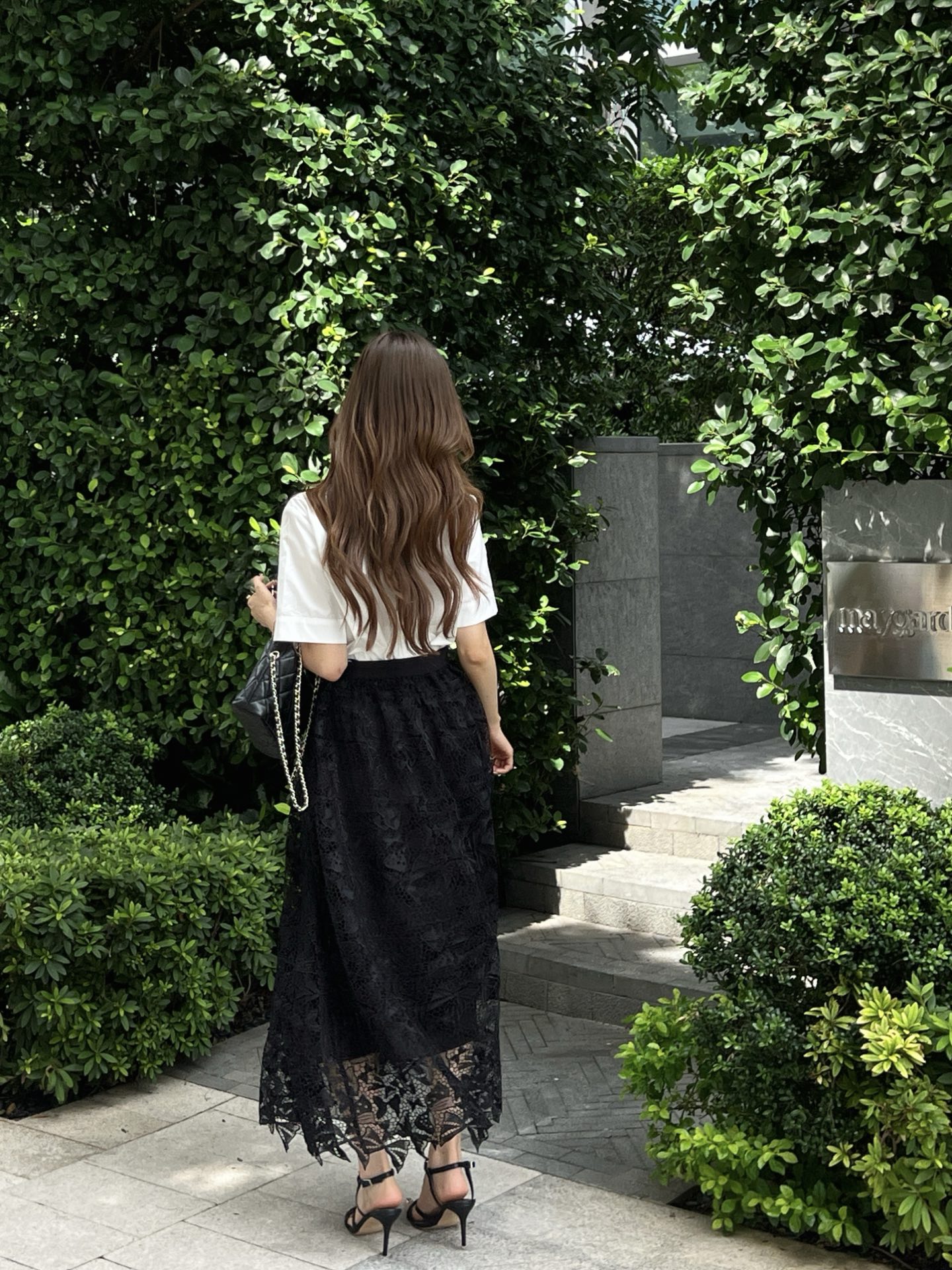 CD 26ss hollow bow embroidery skirt