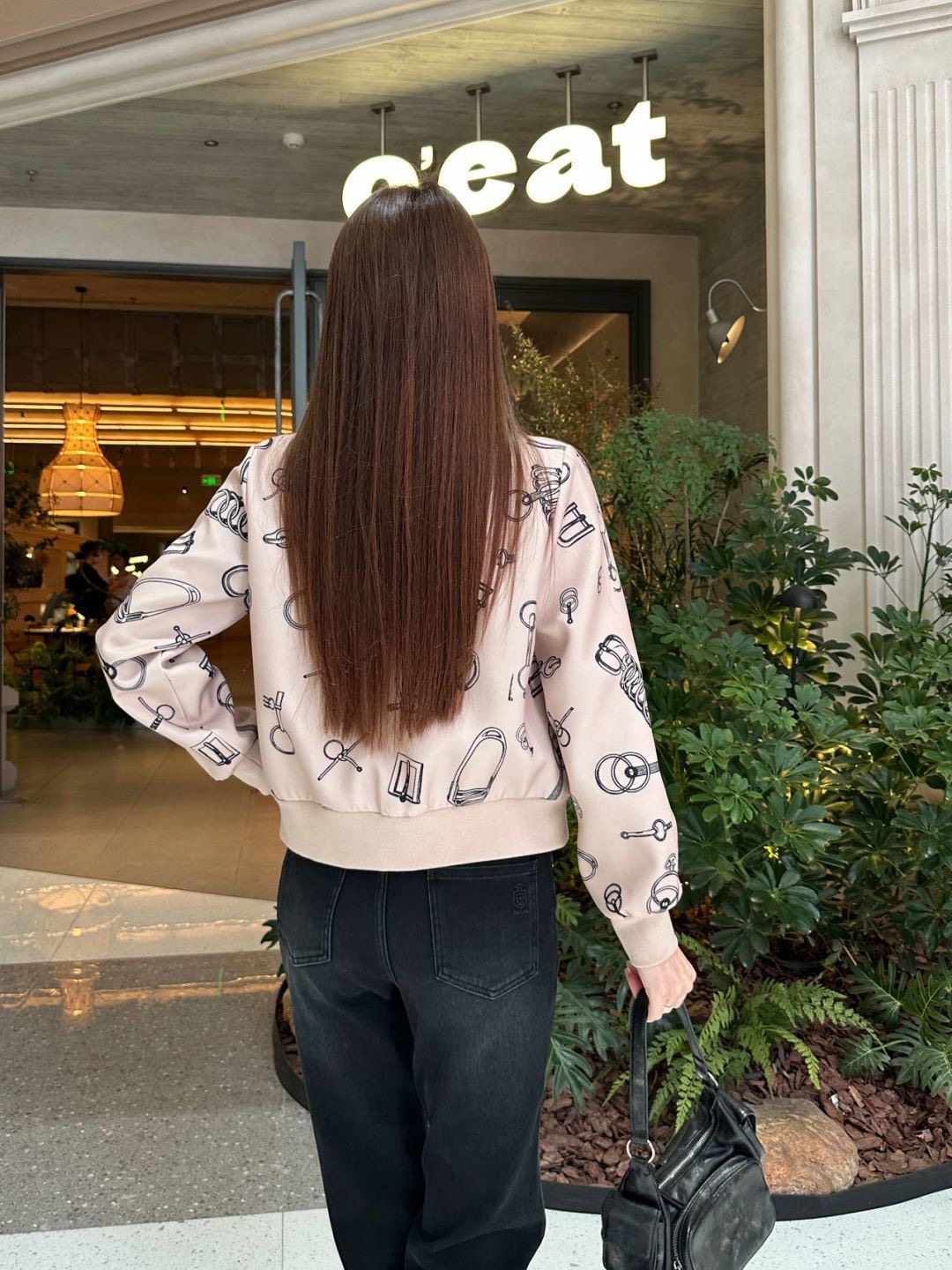 Her 26fw print zipper jacket
