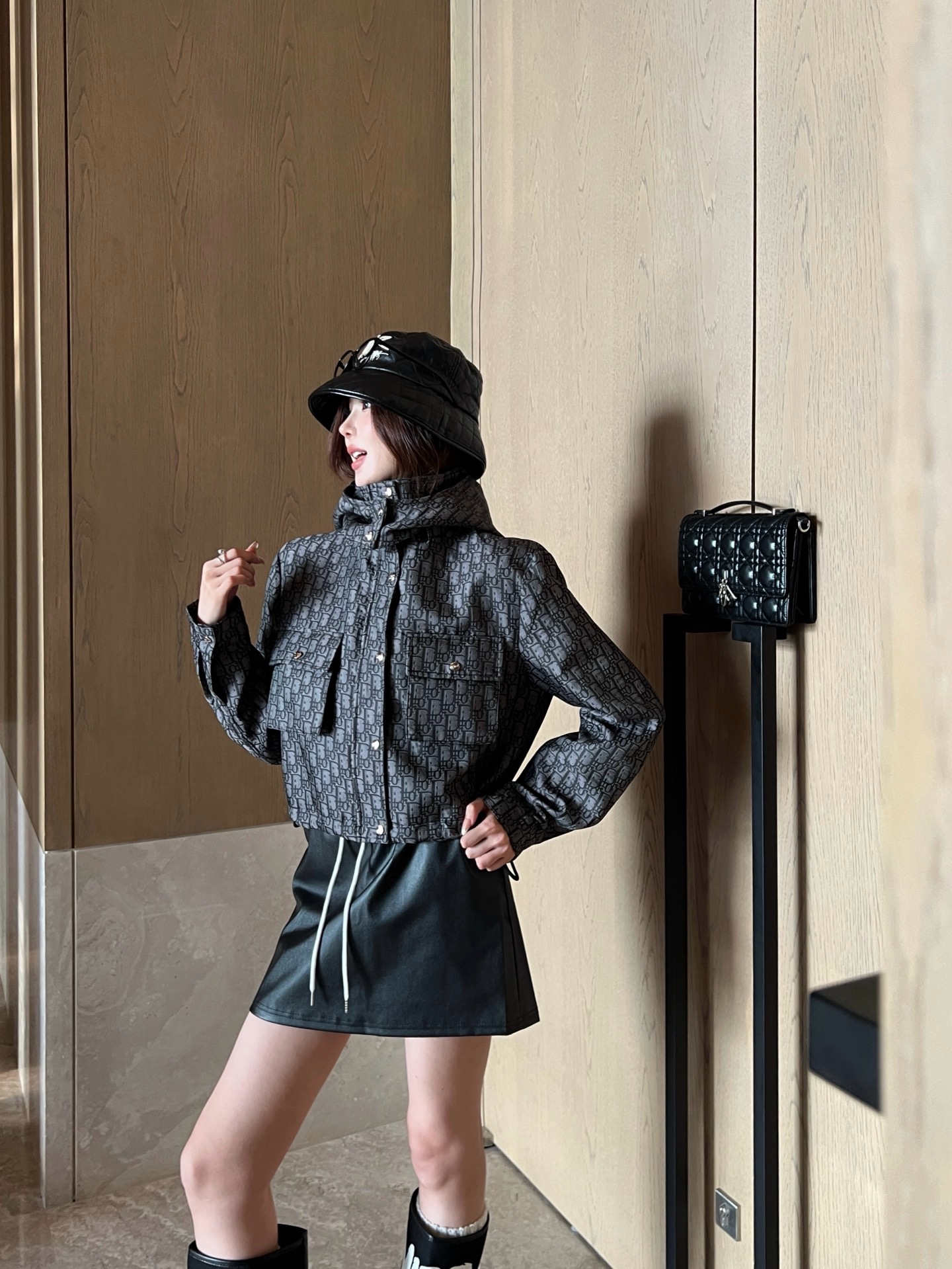 CD 26fw jacquard cropped jacket