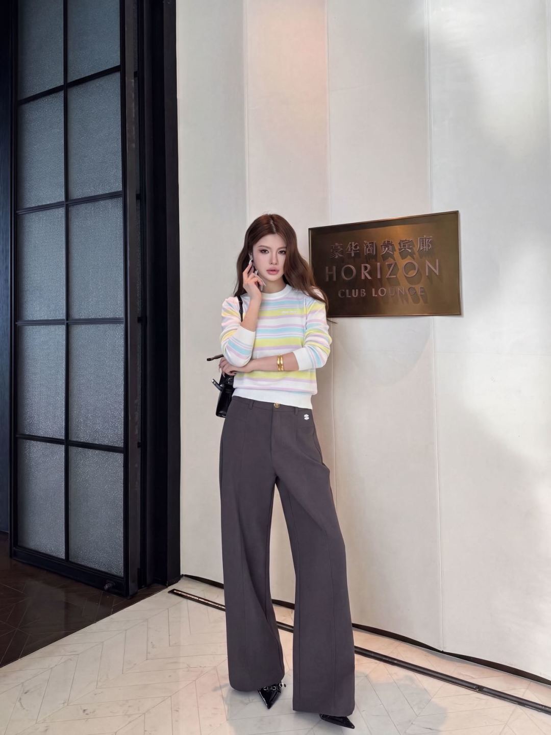 Miu 26fw stripe sweater