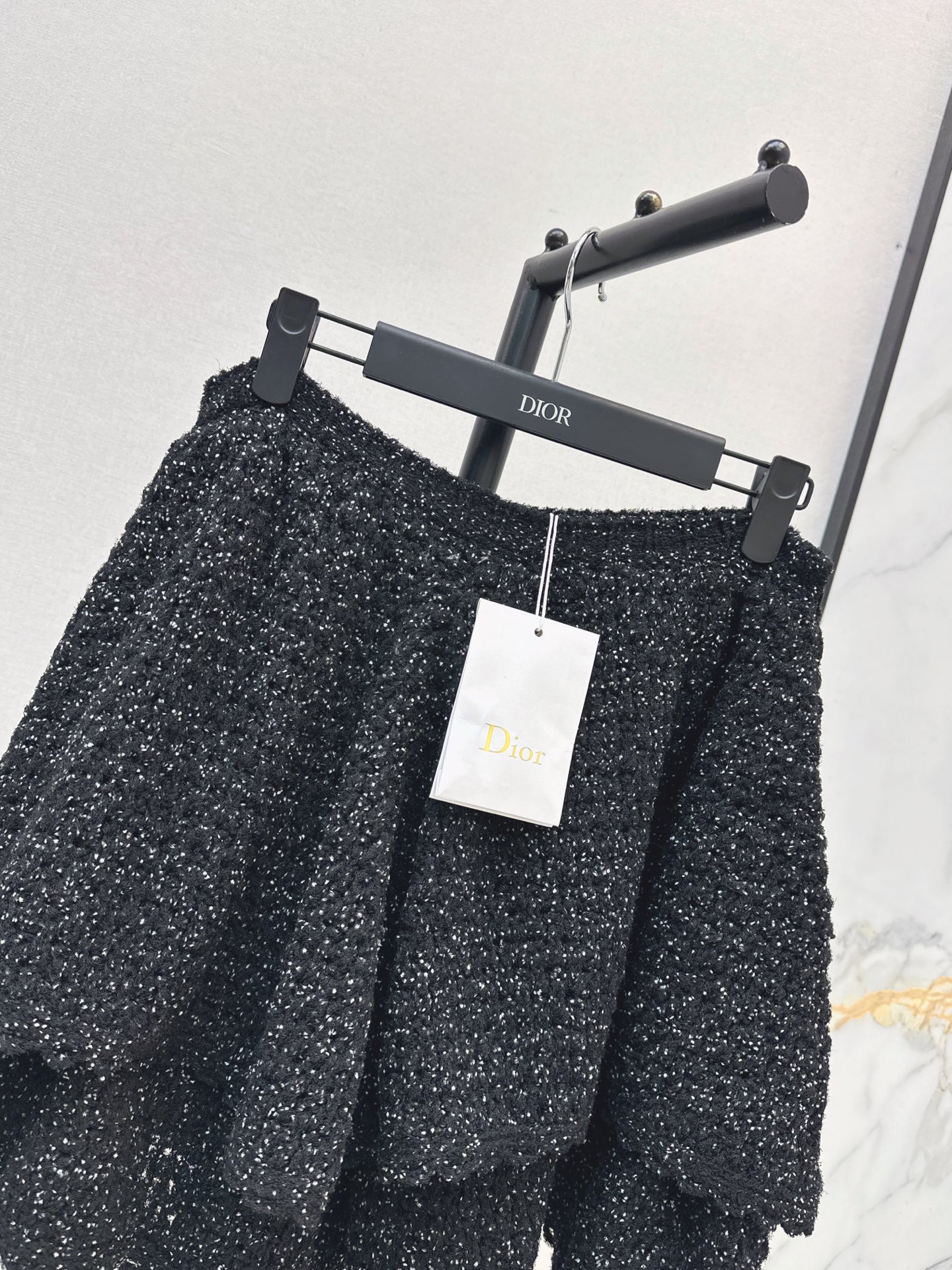 CD 26fw pleated tweed skirt