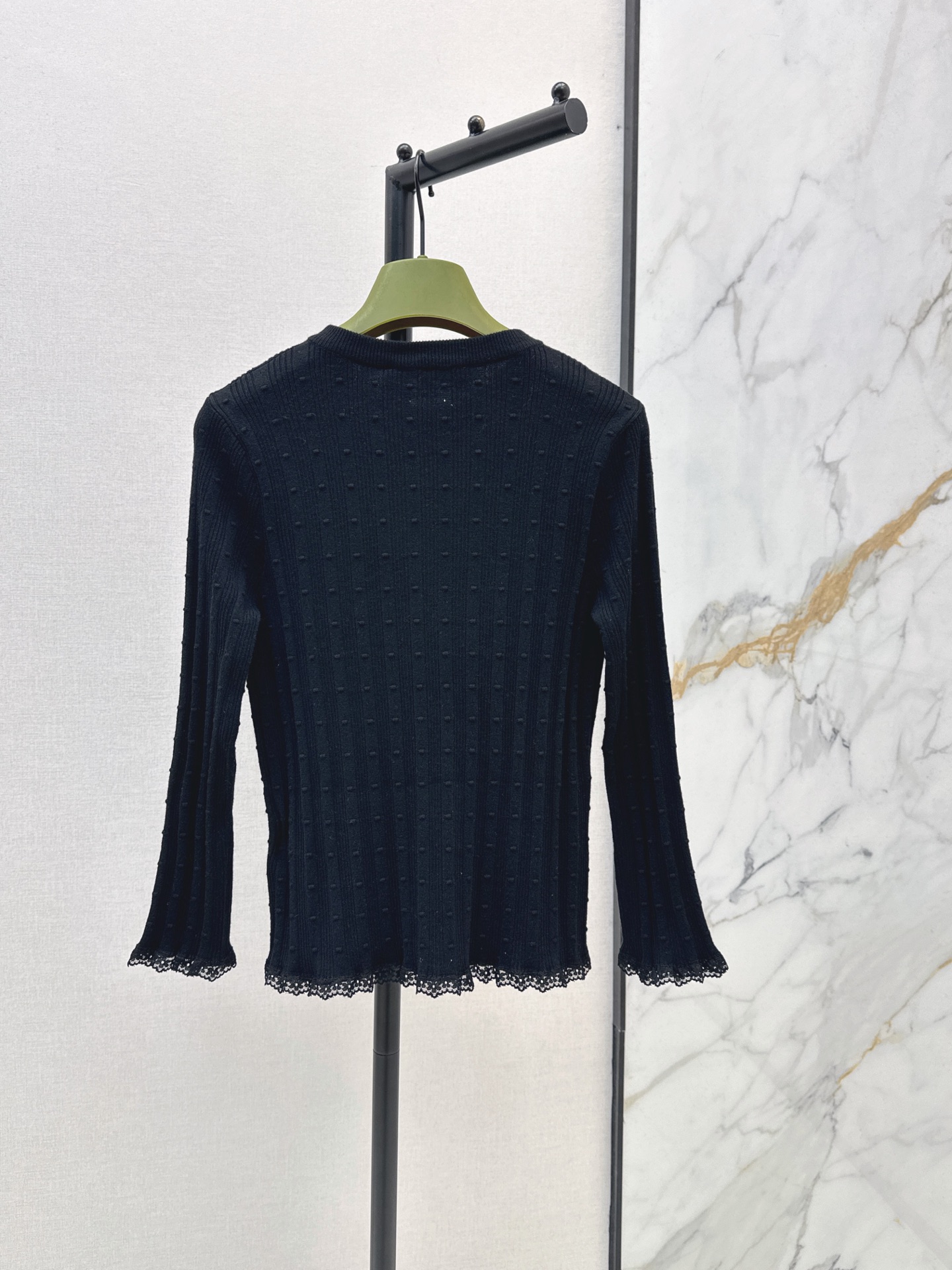 Guc 26fw lace trim knit cardigan