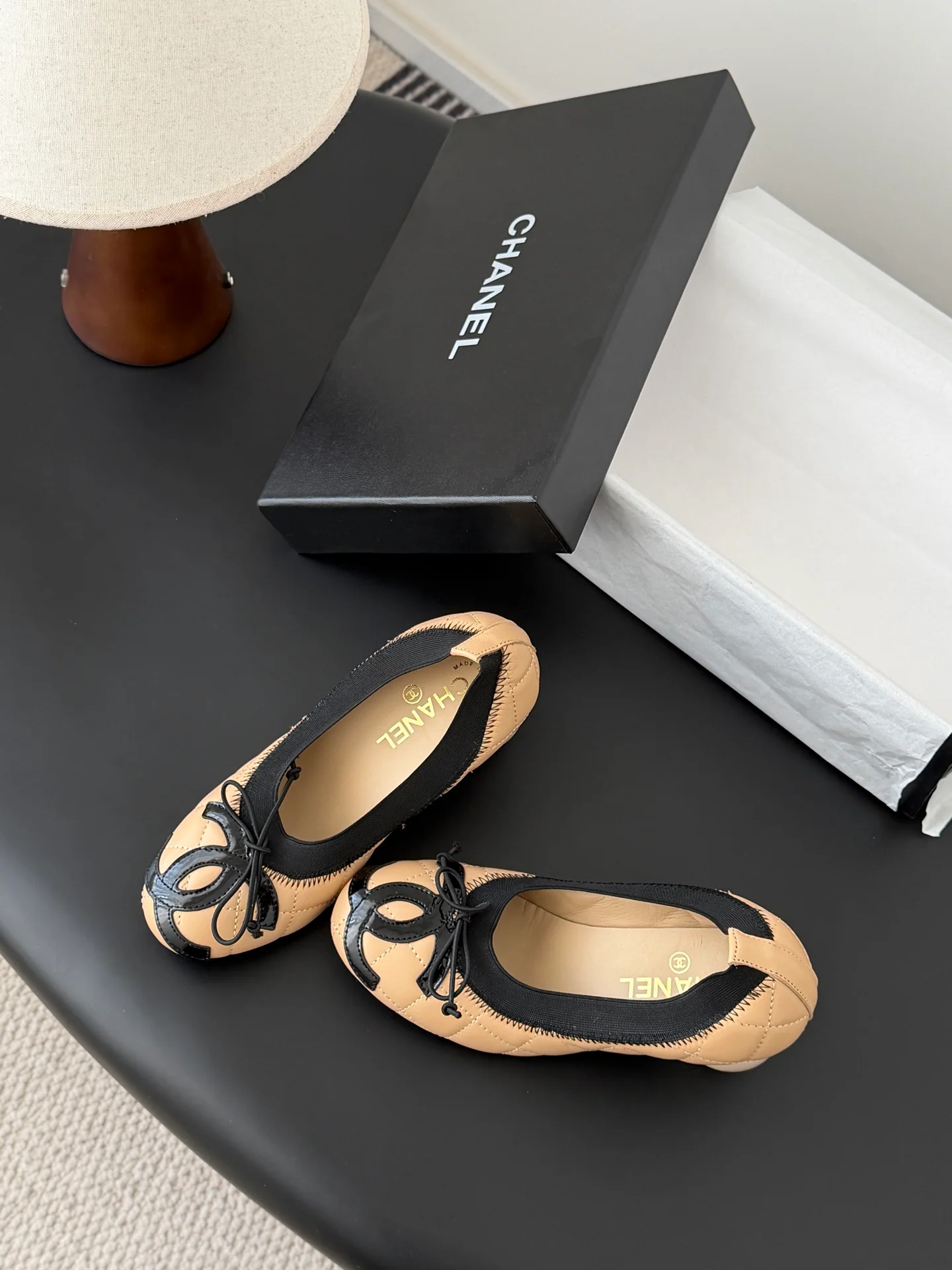 Chan 25k chunky heel ballerina shoes
