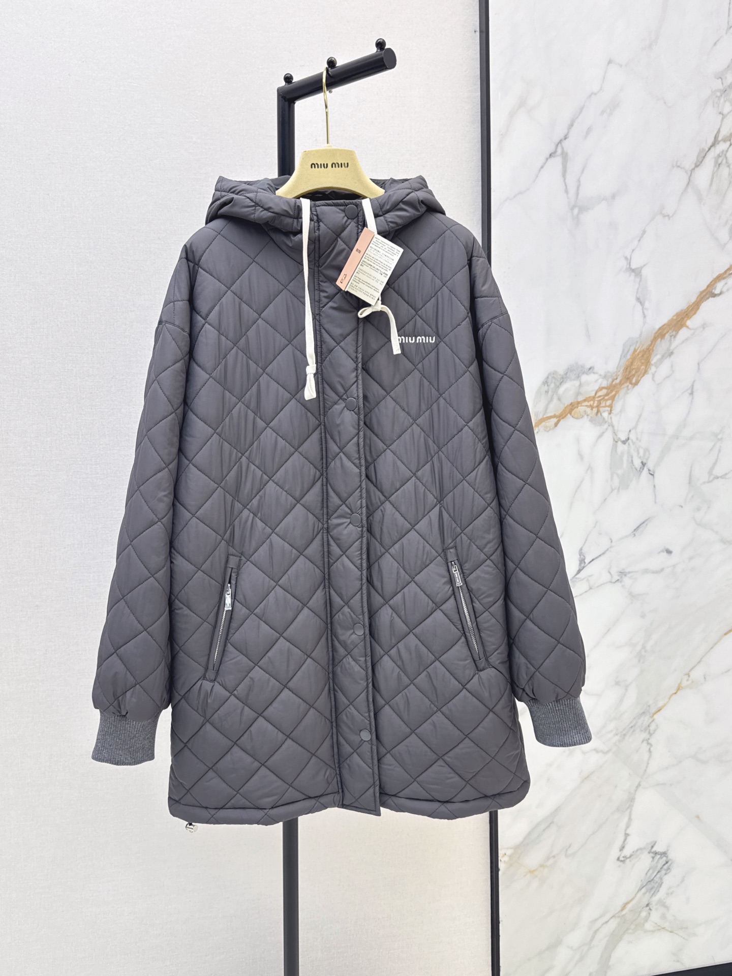 Miu 26fw hooded padded jacket