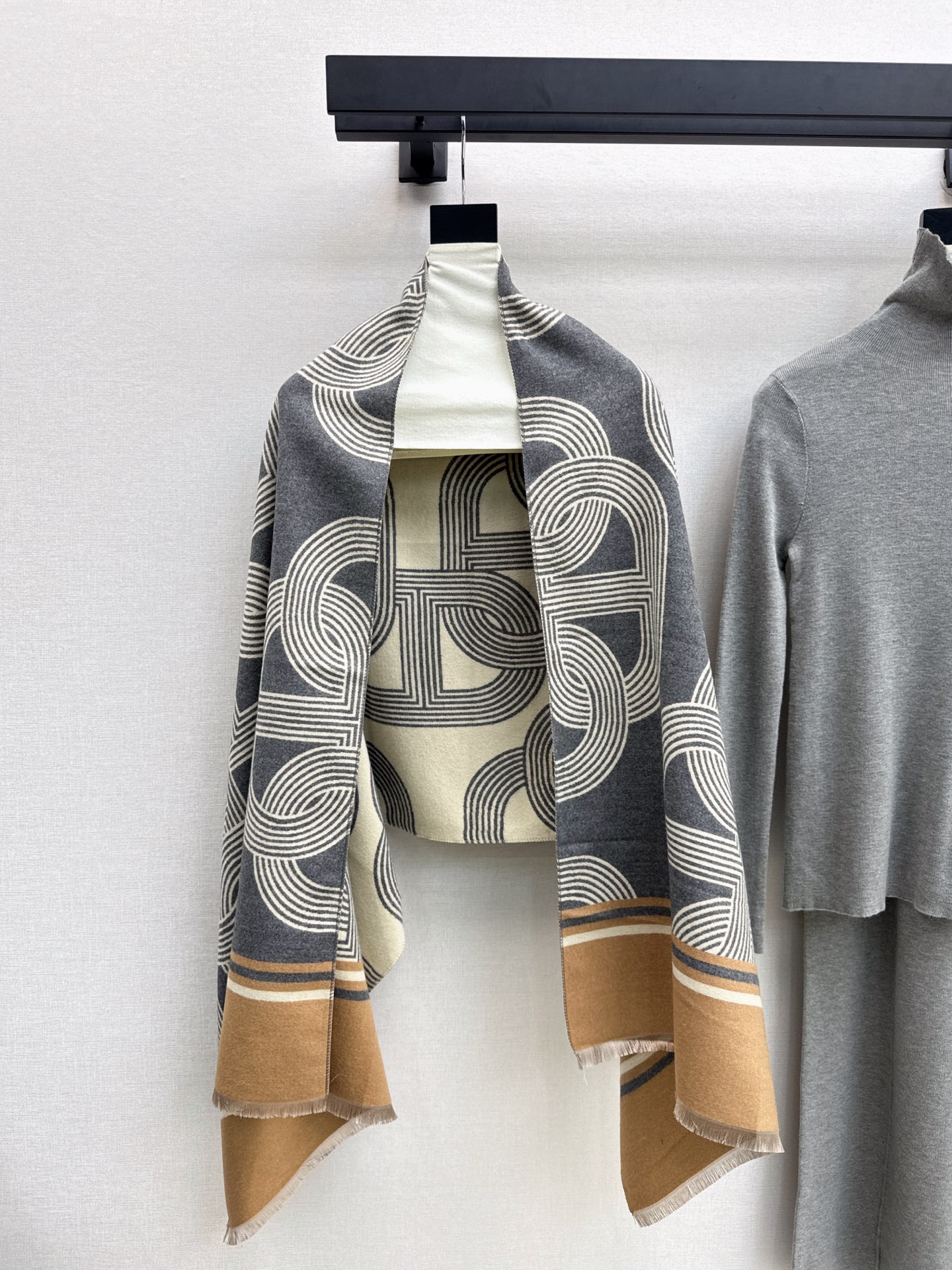 Her 26fw 3pcs knit basic tee shawls pants sets
