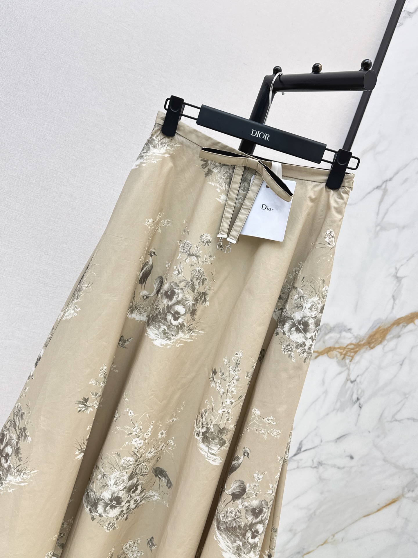 CD 26fw print pleated skirt