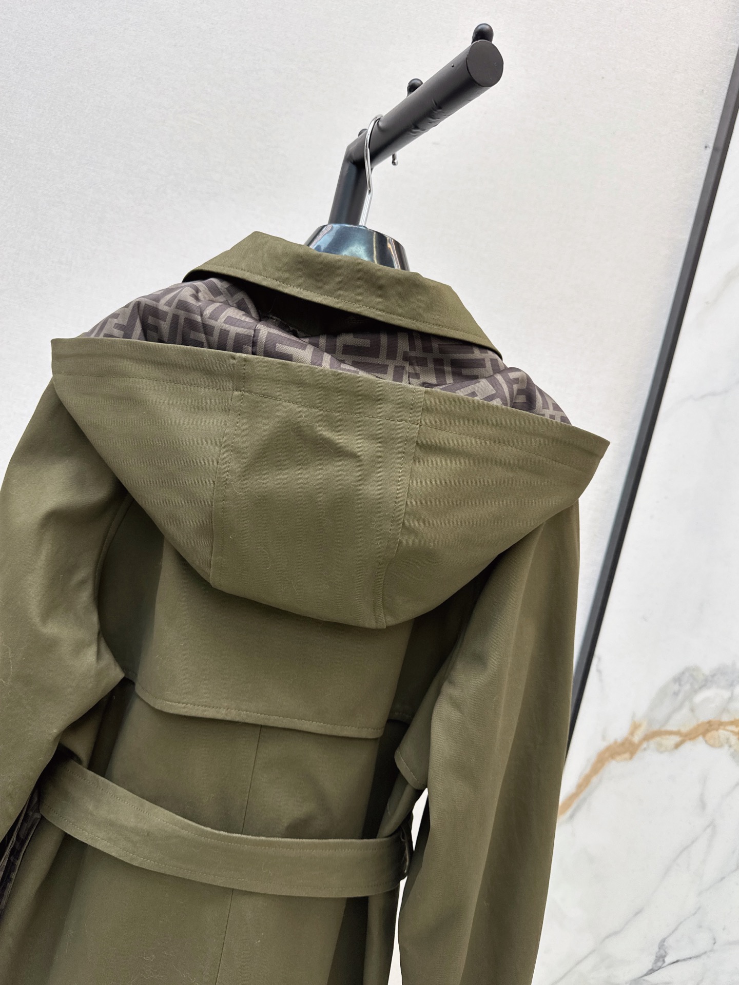 Fen 26fw hooded trench coats
