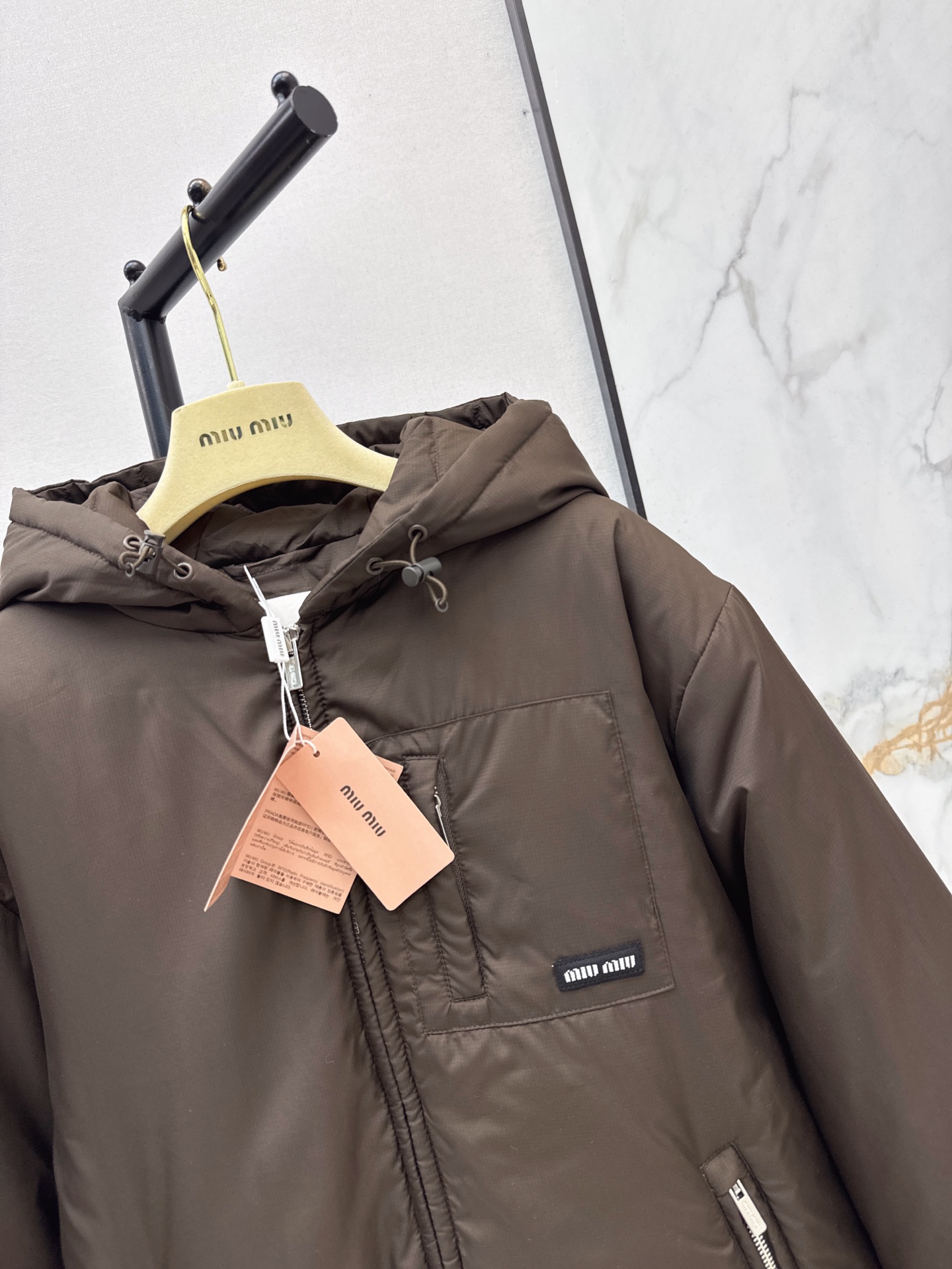 Miu 26fw hoode down jacket