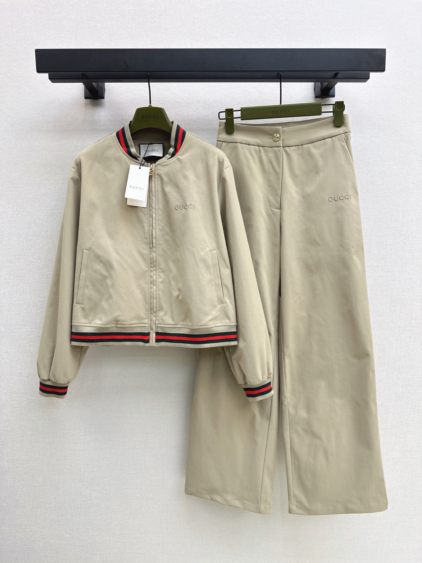 Guc 26fw zipper jacket pants sets