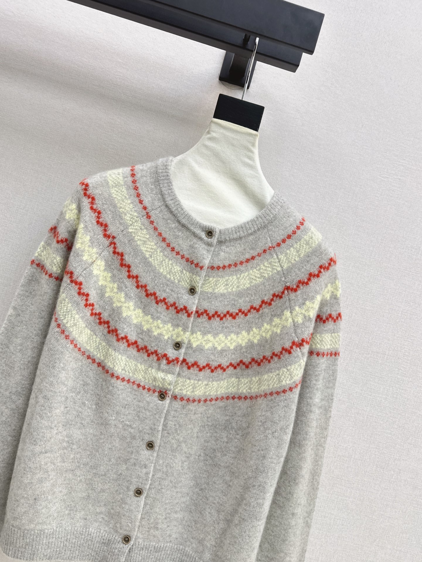 Max 26fw fair isle knit cardigan