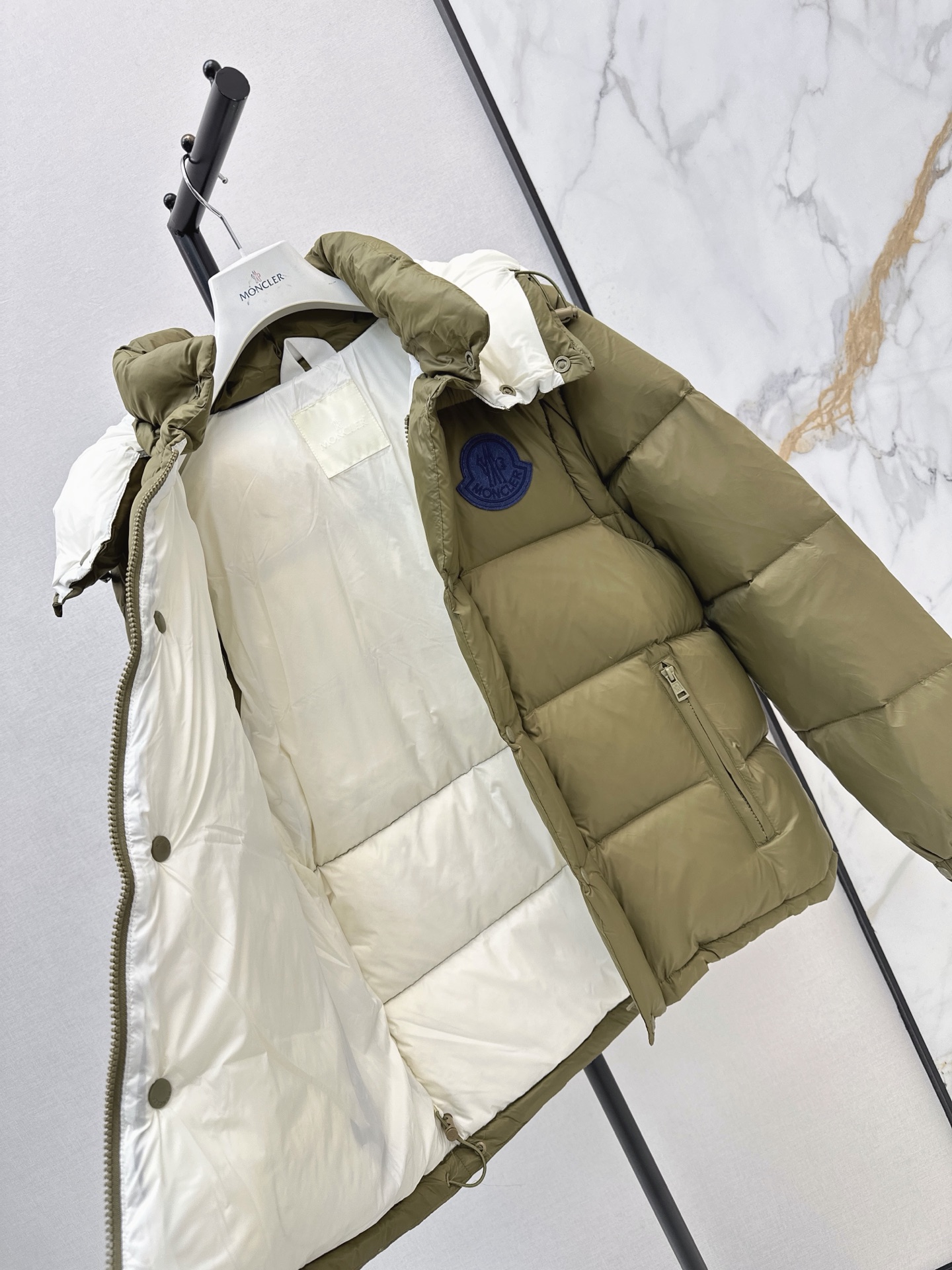 Monc 26fw detachable hooded down jacket