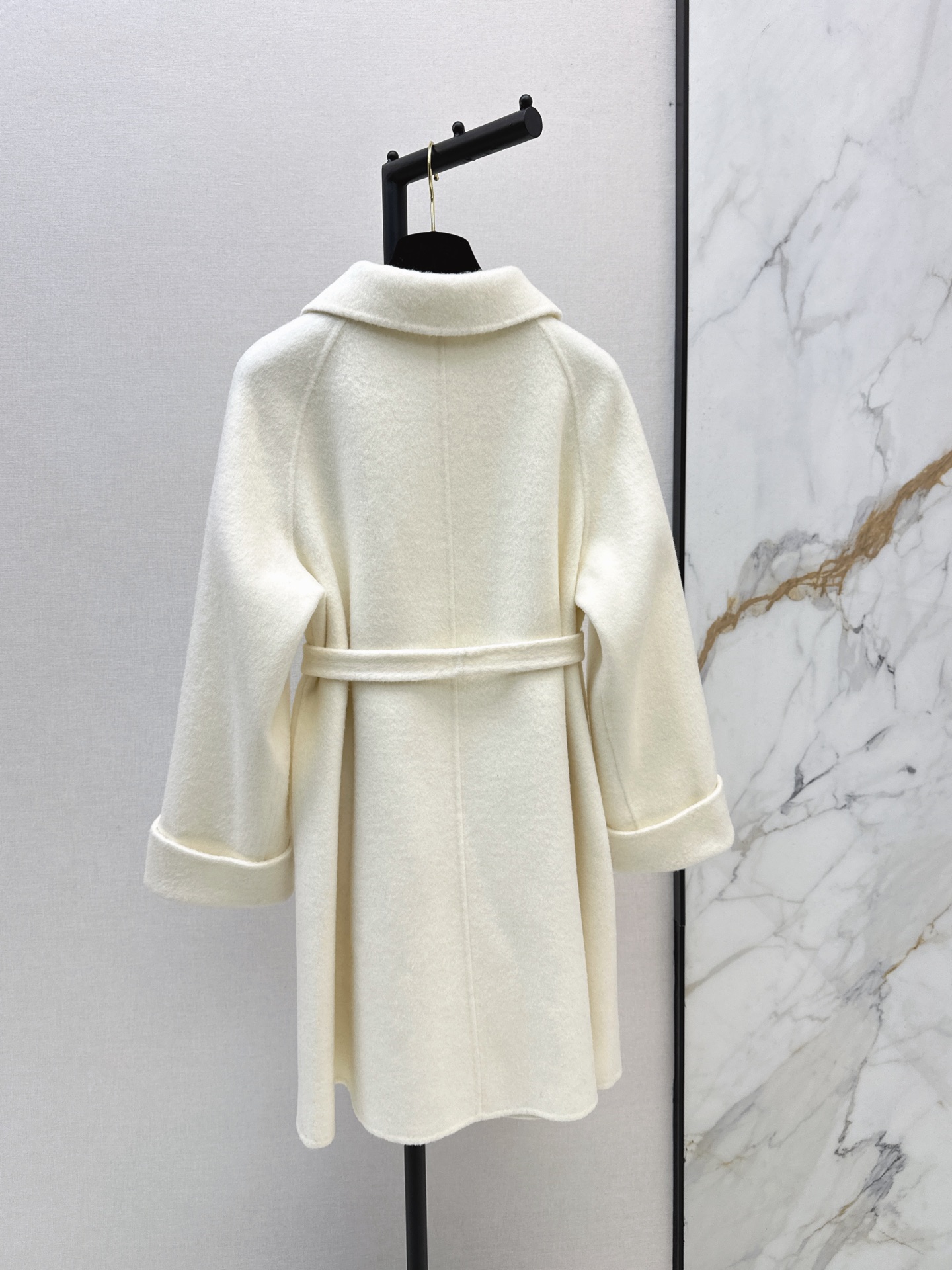 Chan 26fw 3d floarl belted overcoats