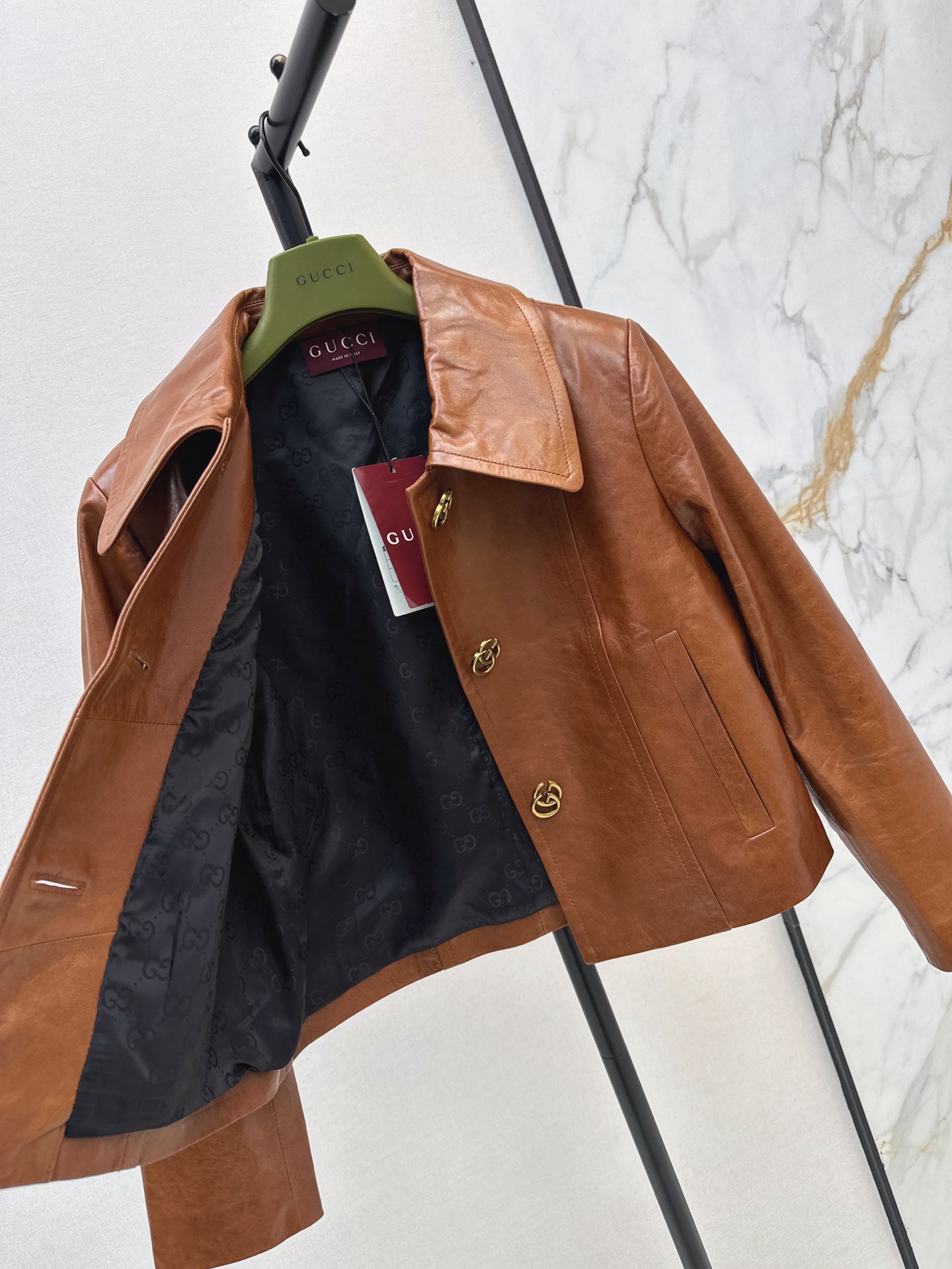 Guc 26fw leather jacket