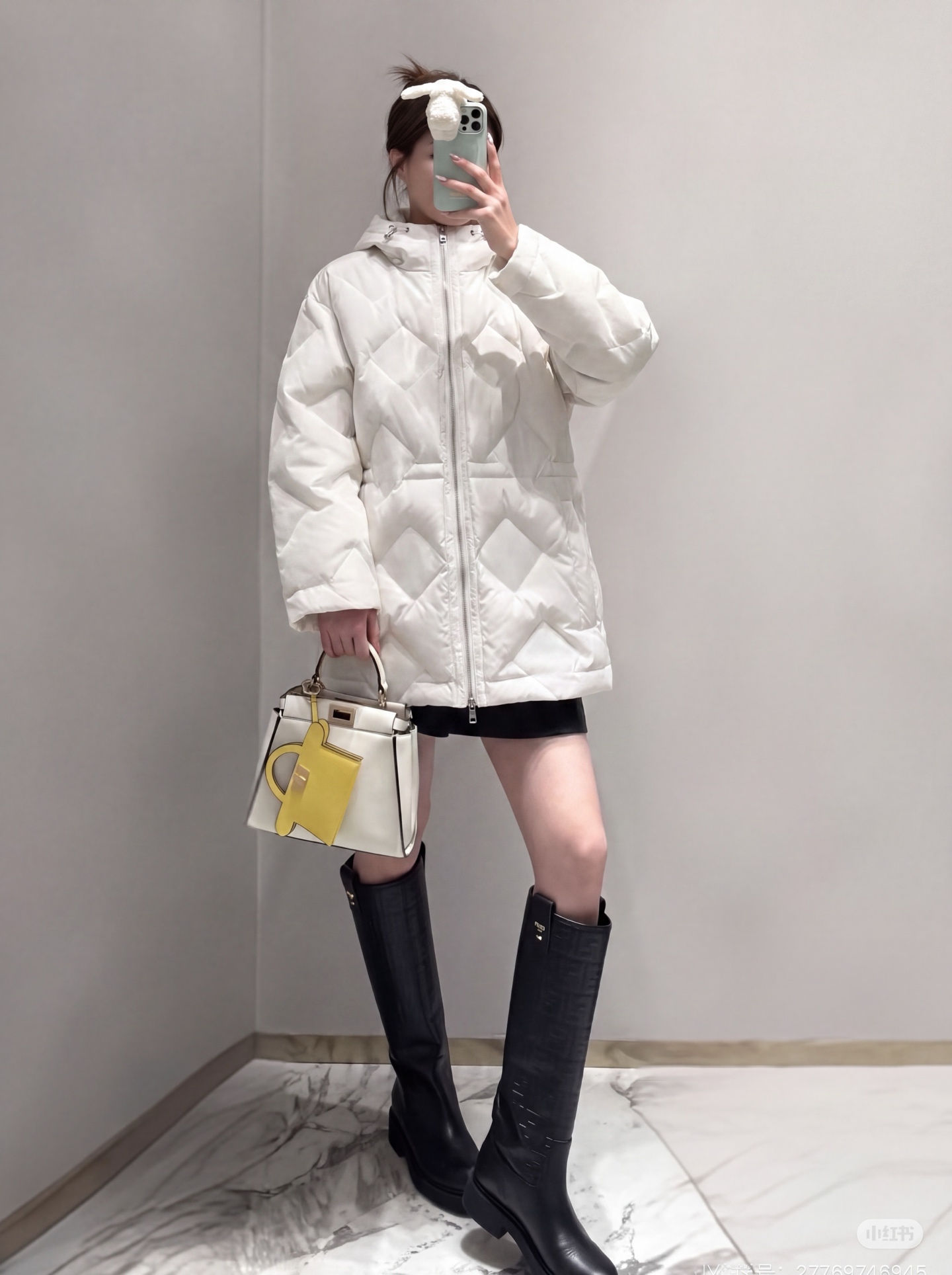 Fen 26fw hooded down jacket