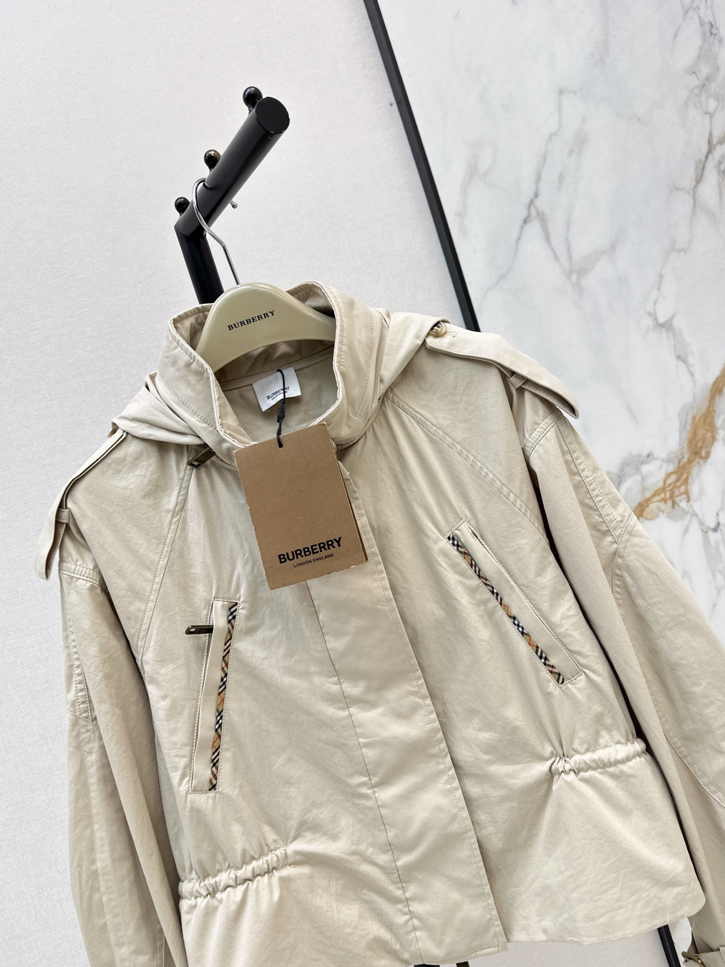 Bur 26fw hooded trench coats