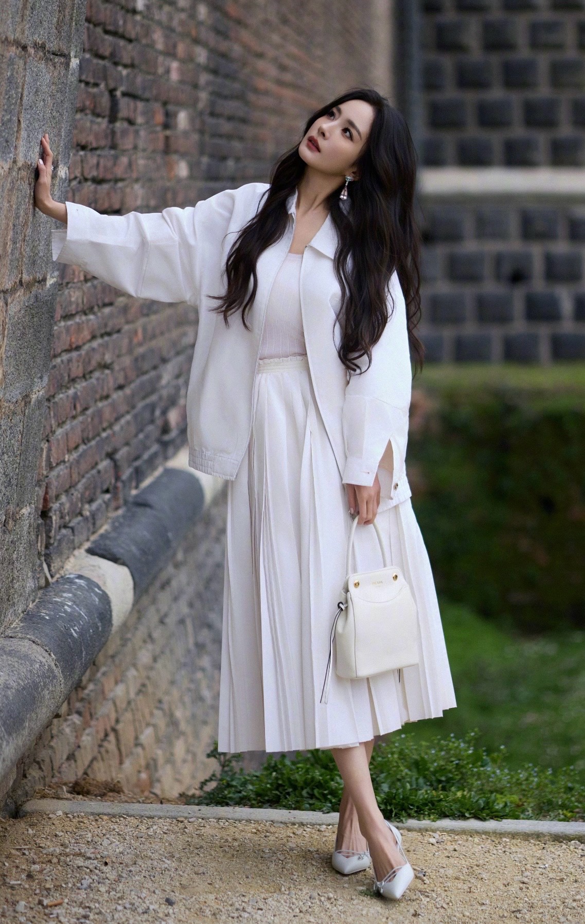 Pra 26fw pleated skirt