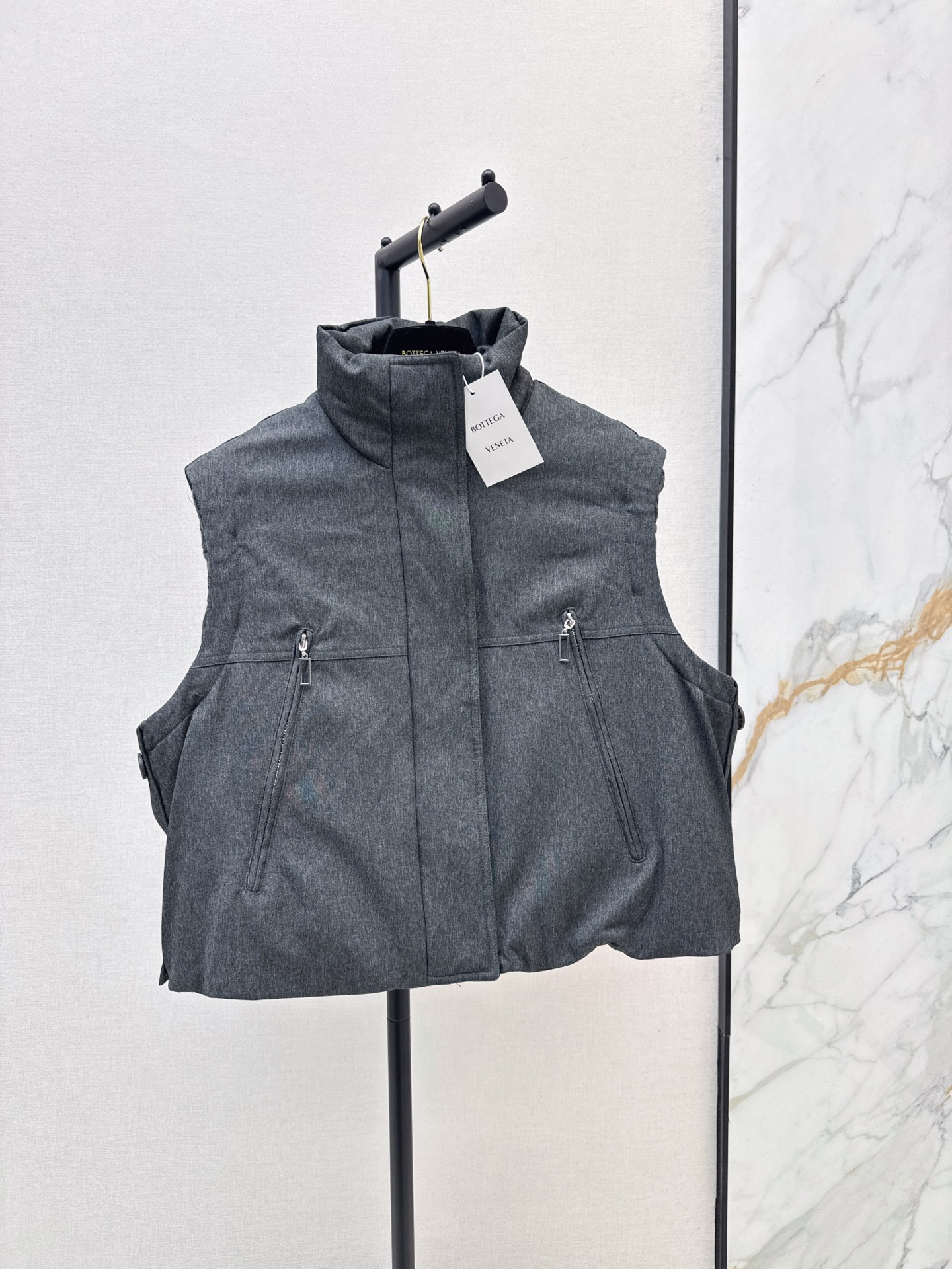 Bott 26fw detachable sleeve knit contract down jacket