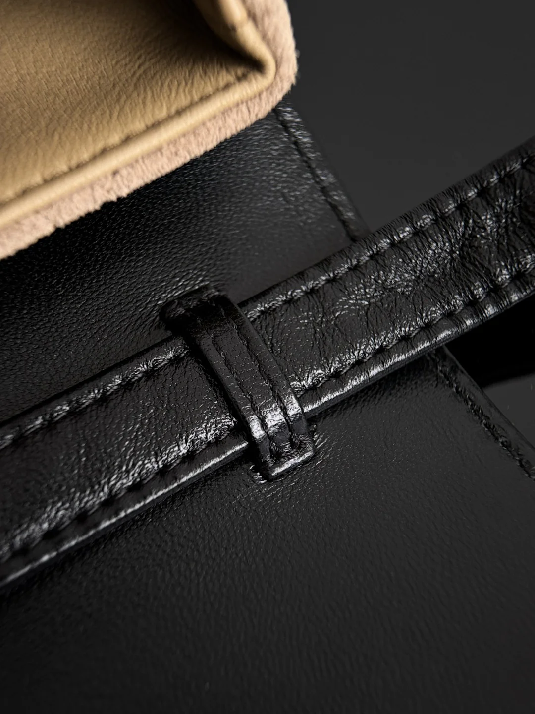 Chan 25A suede flap bag