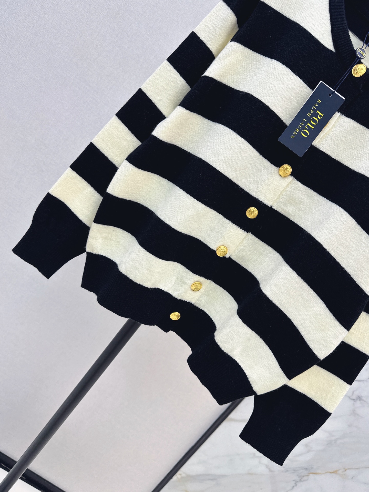 Ralp 26fw stripe knit cardigan