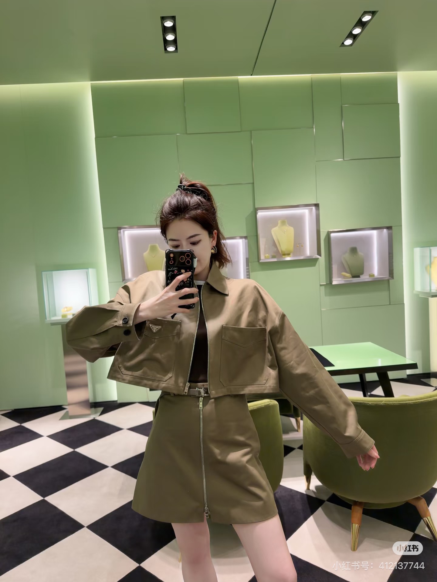 Pra 26fw cropped cargo jacket
