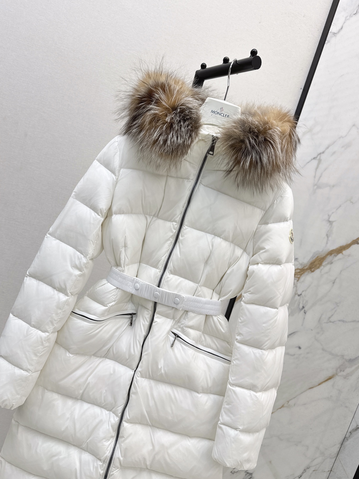 Monc 26fw hooded long down jacket