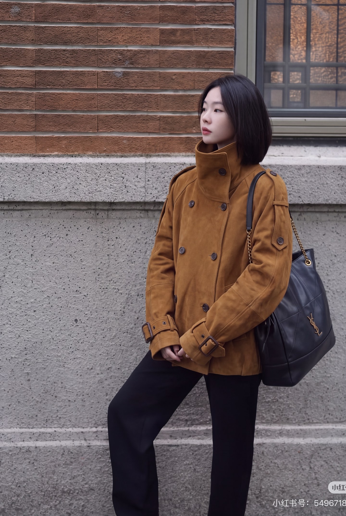 Sain 26fw suede fleece leather jacket
