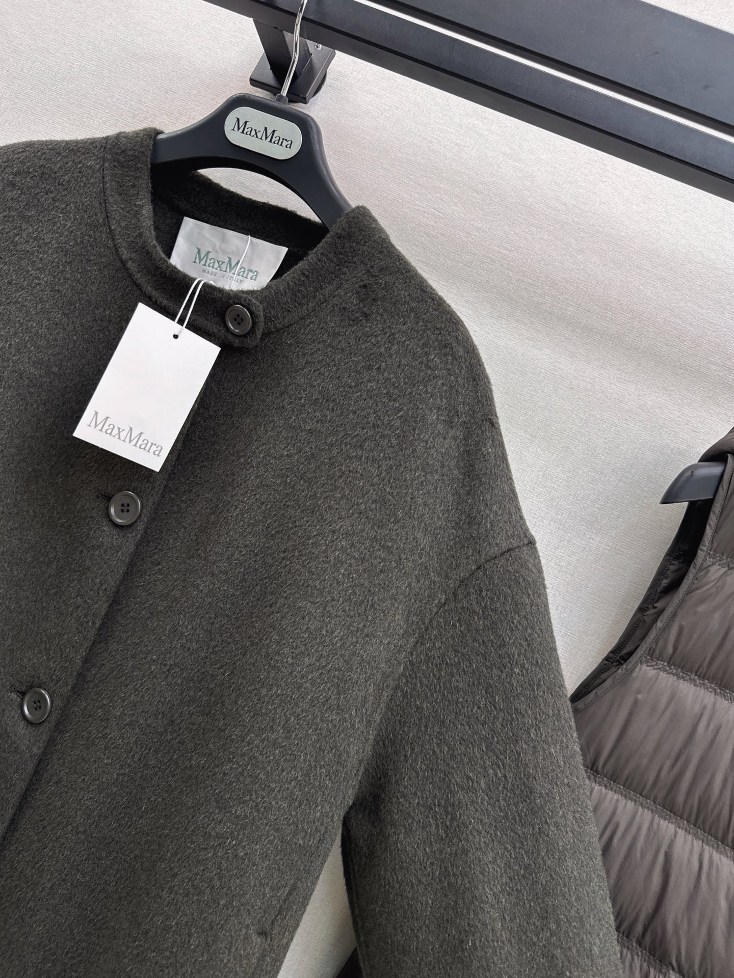 Max 26fw hooded down vest woolen overcoats sets