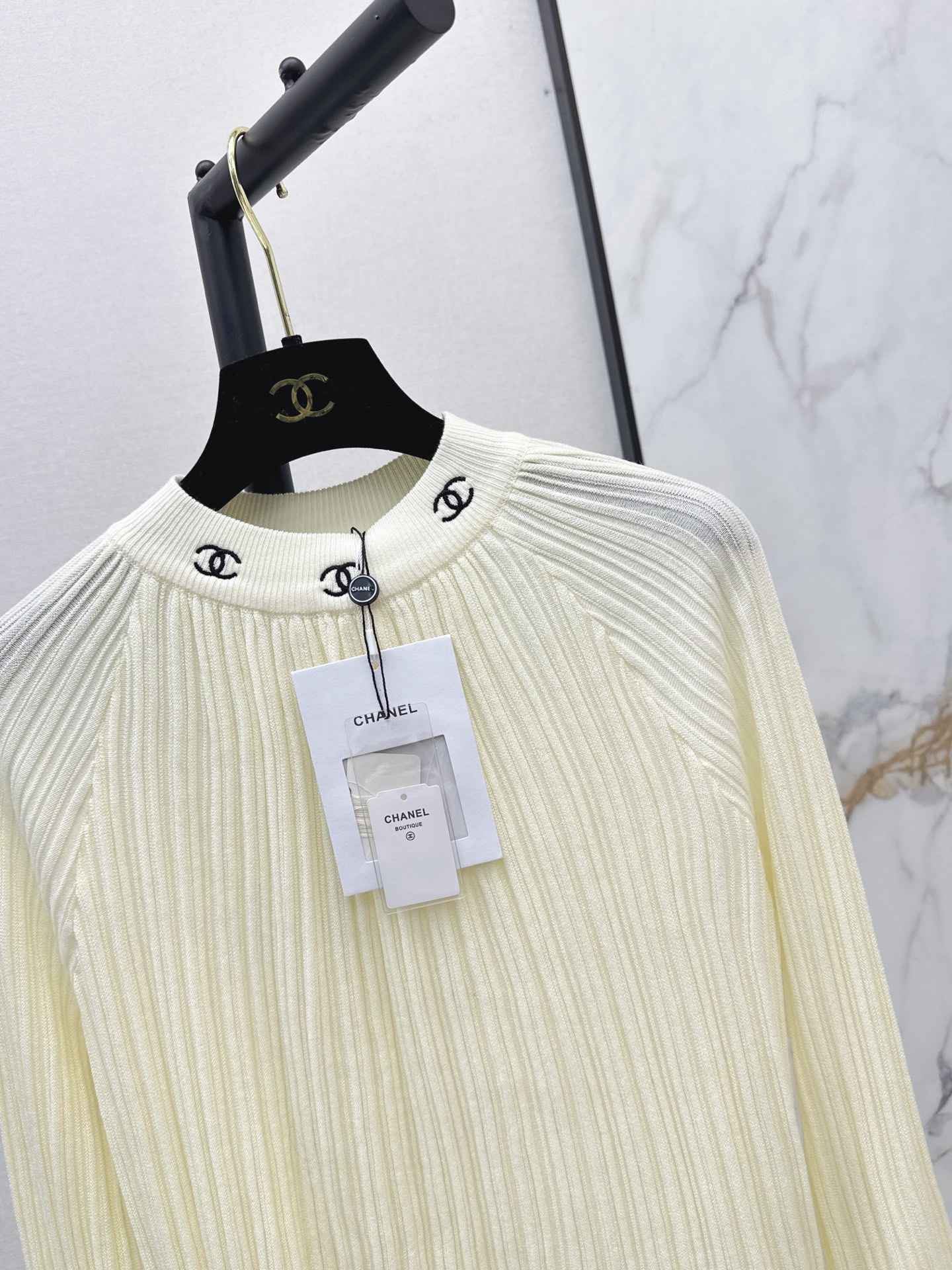 Chan 26fw ribble knit sweater