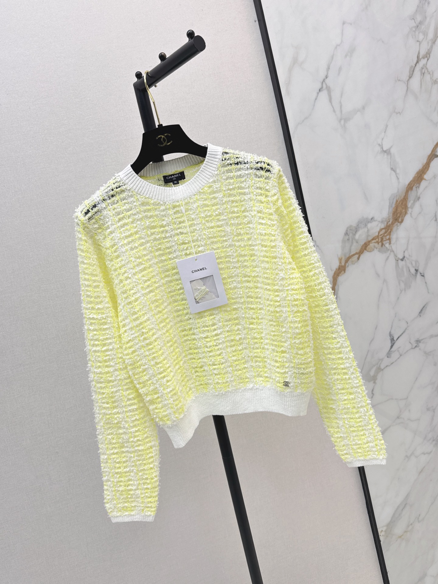 Chan 26fw hollow knit top