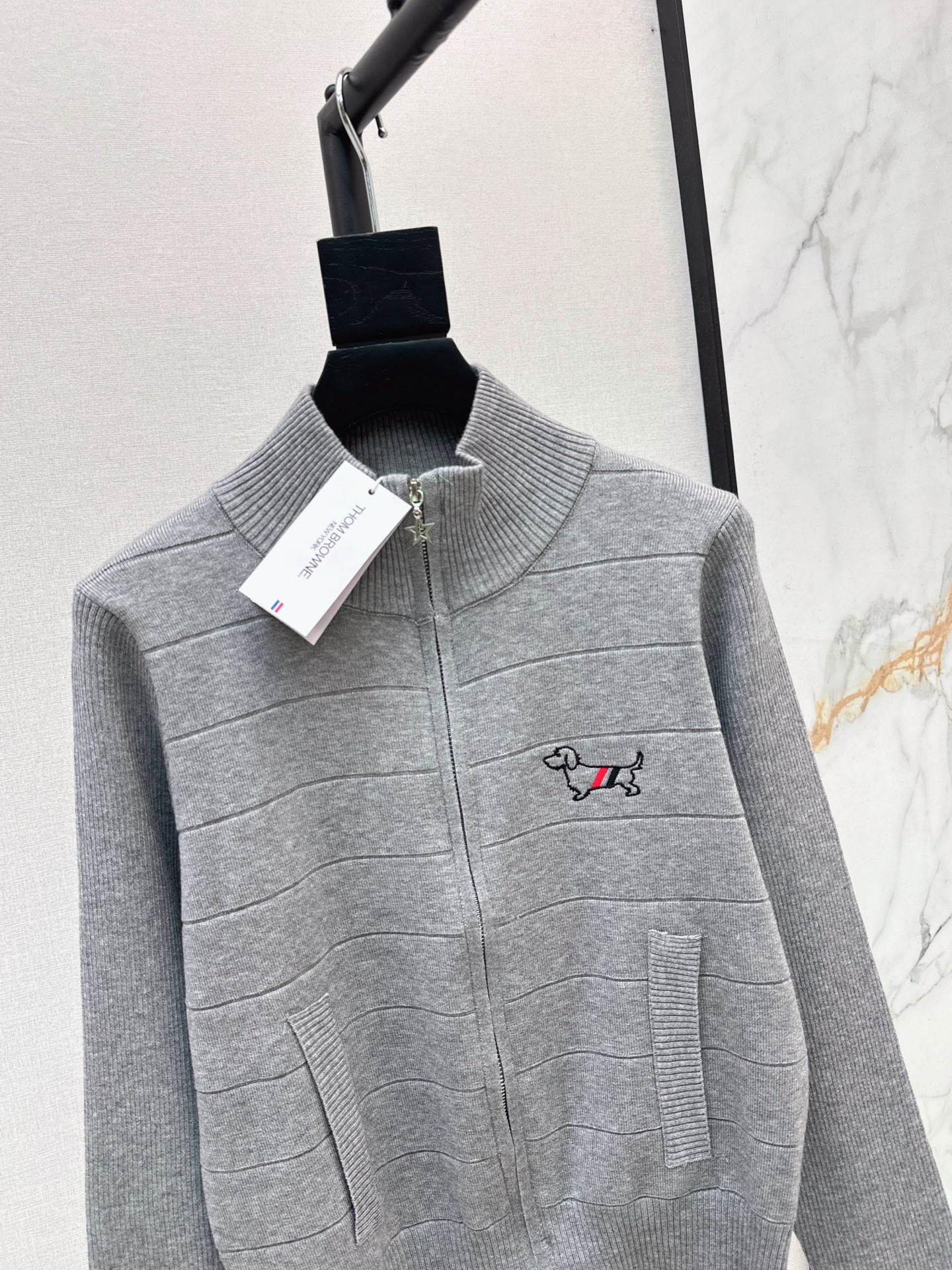 Thom 26fw embroidery knit cardigan