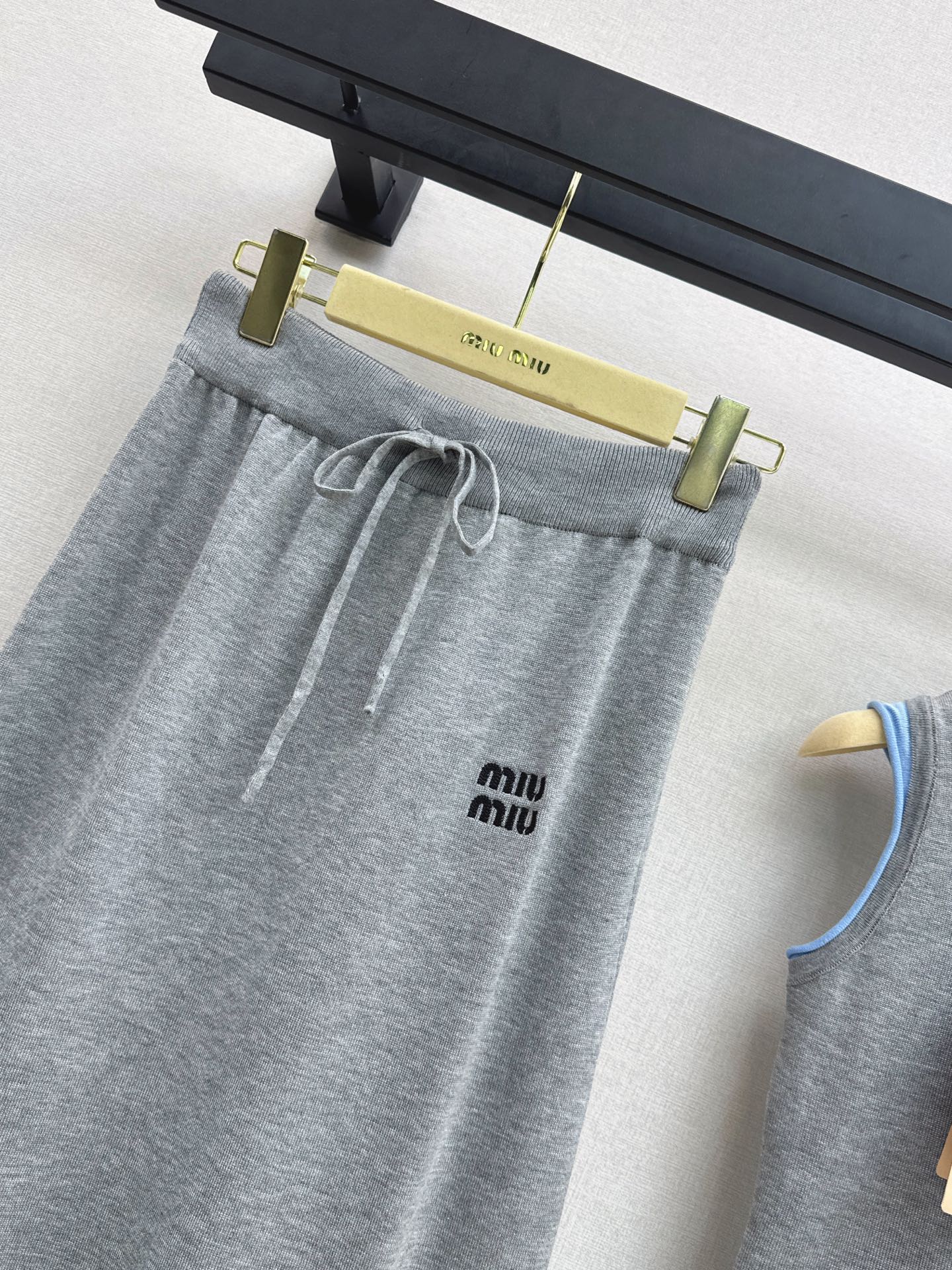 Miu 26fw knit vest skirt sets