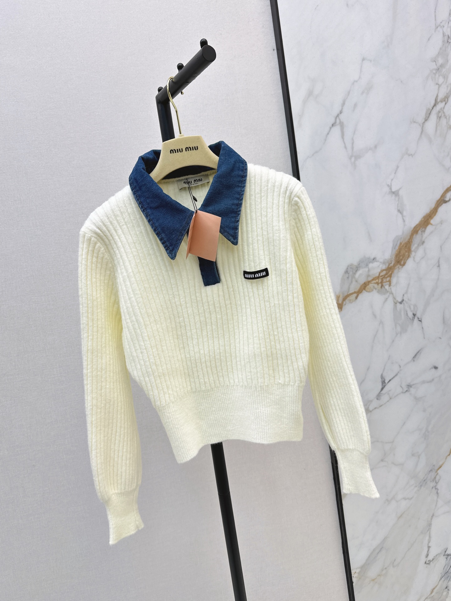 Miu 26fw 2in1 knit sweater