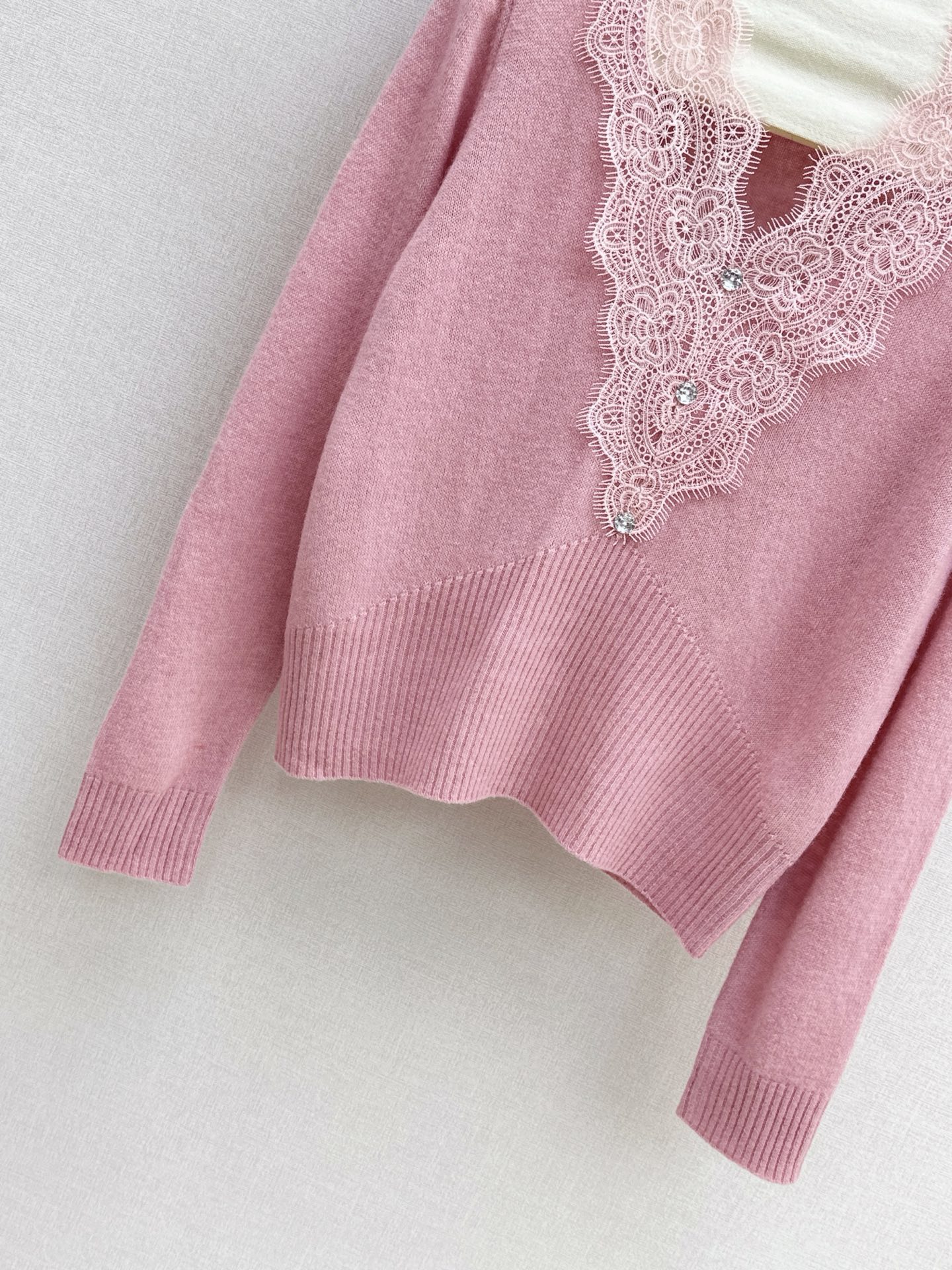 ES 26fw lace wool basic tee