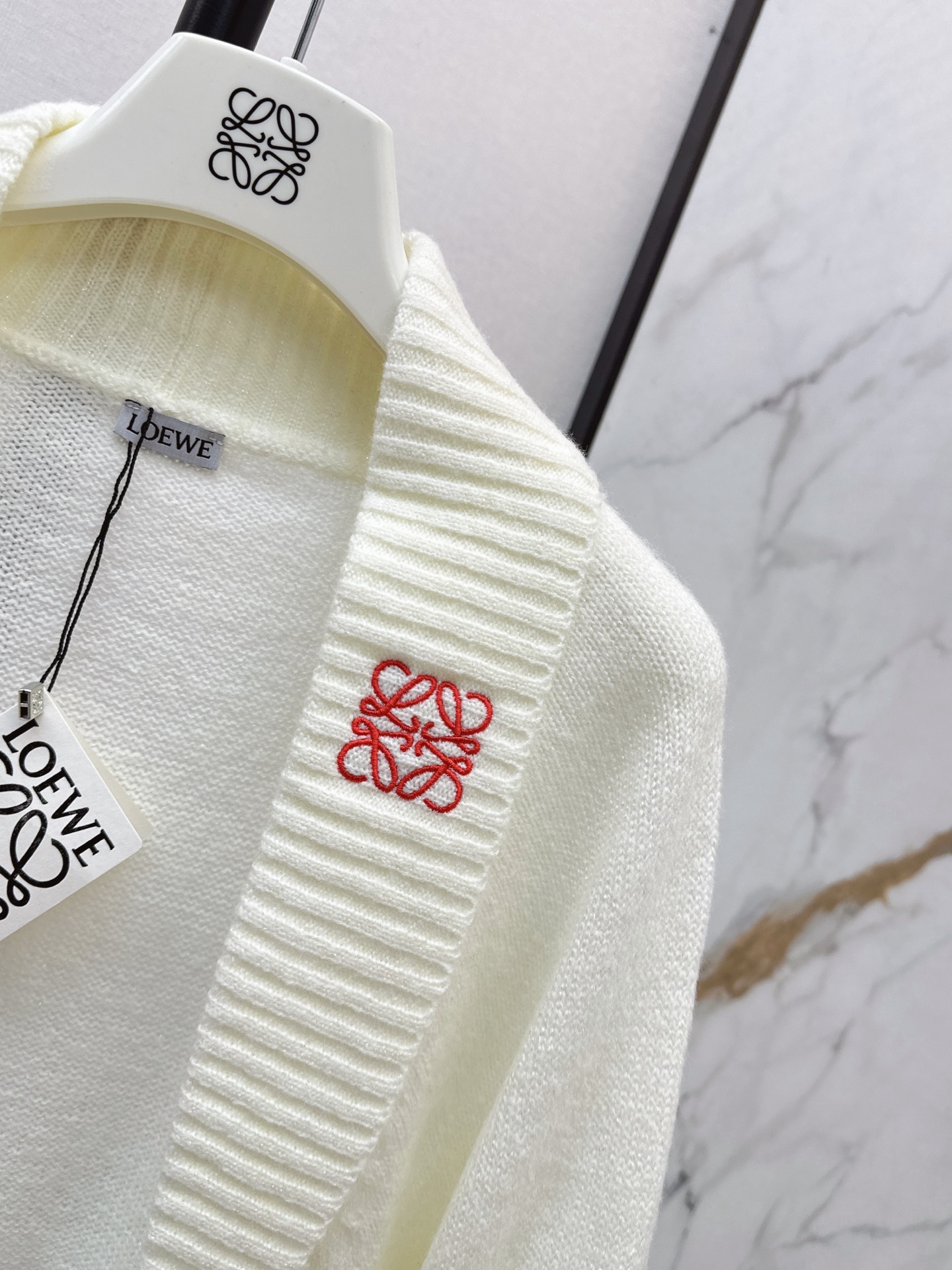 Loe 26fw cropped knit cardigan