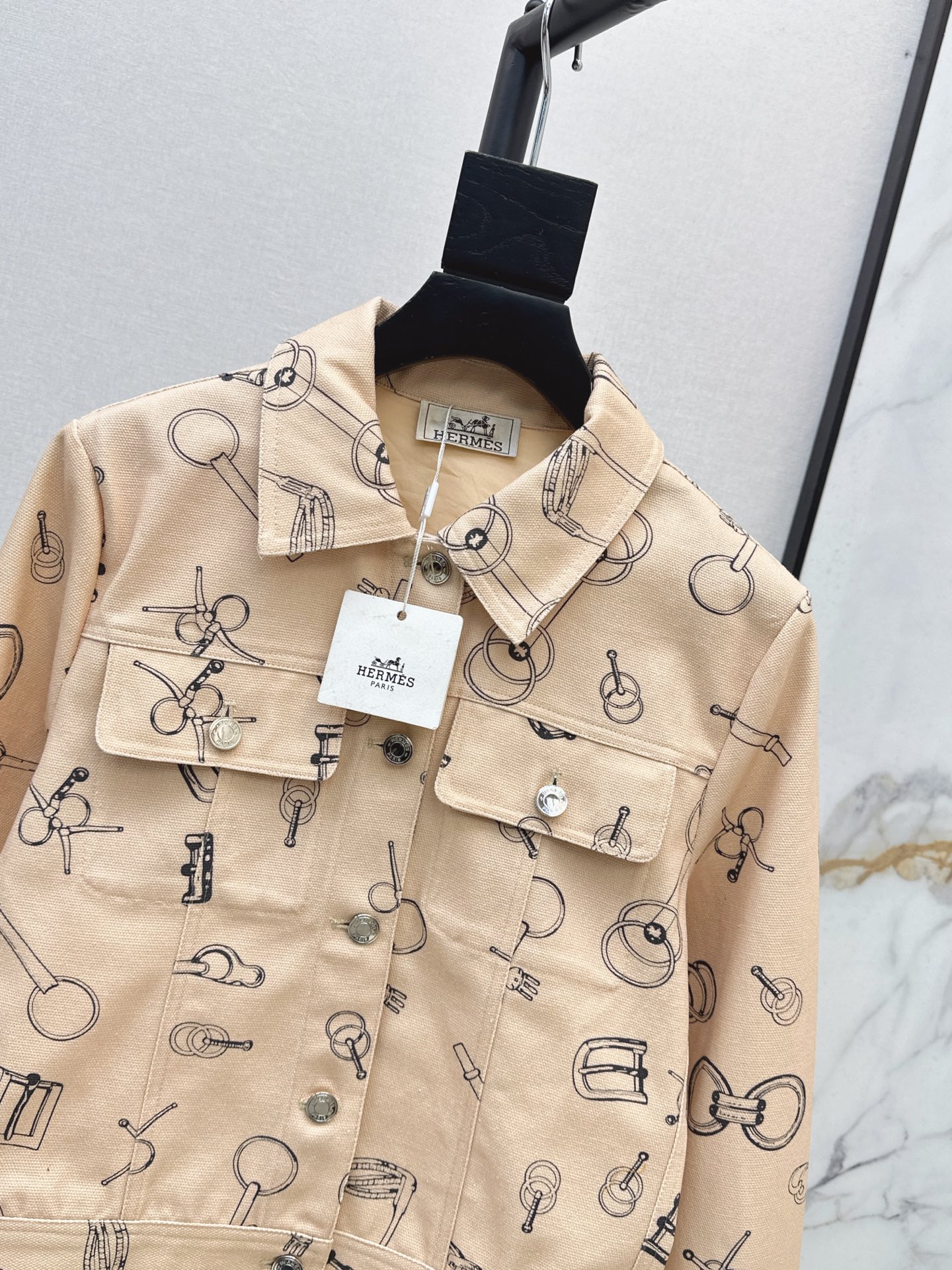 Her 26fw print denim jacket