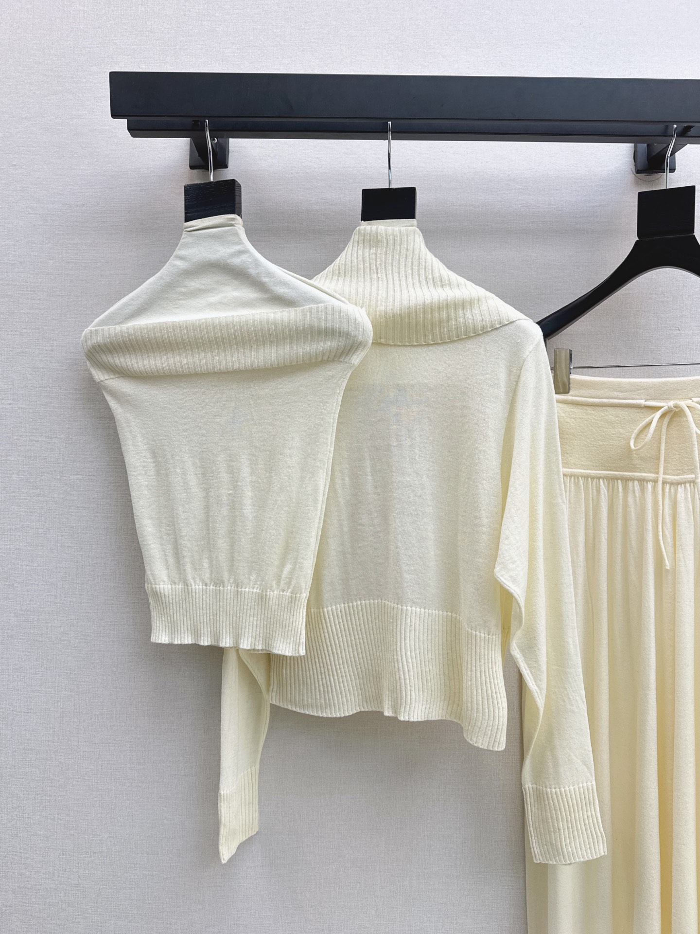 Row 26fw wool cardigan tube top pants sets