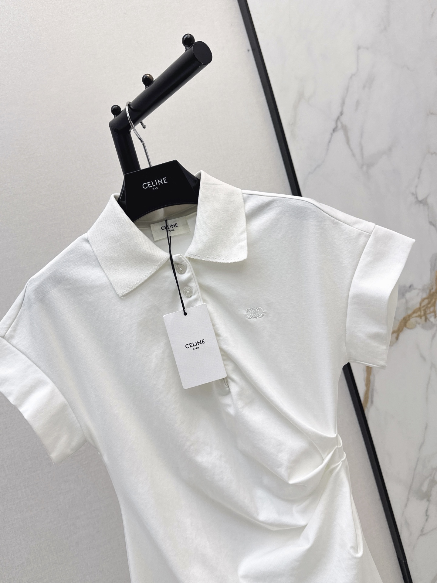 Celi 26ss polo side ruched dress