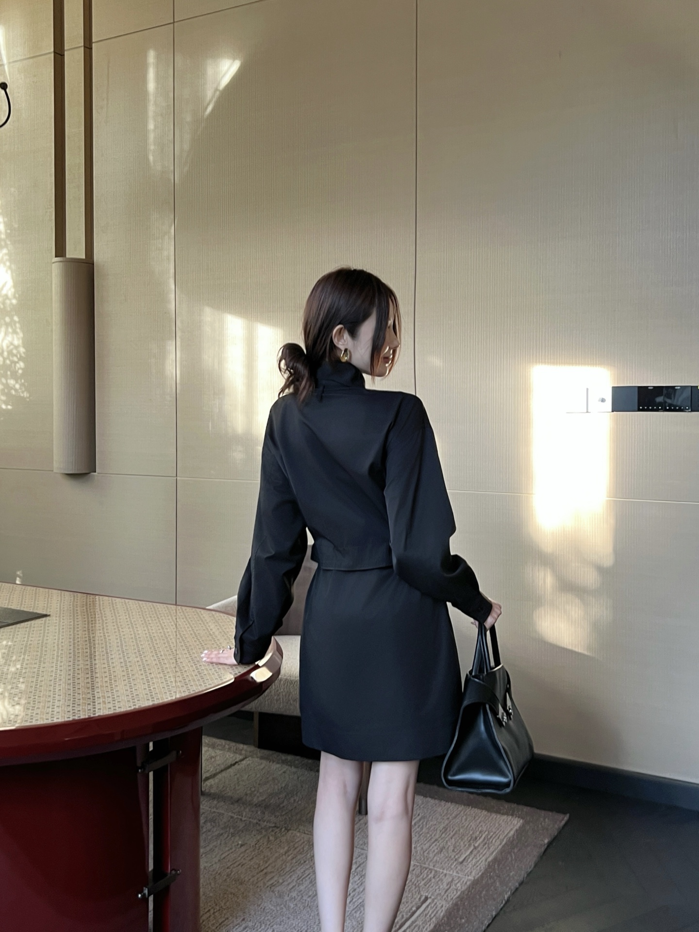 Her 26fw drawstring dress